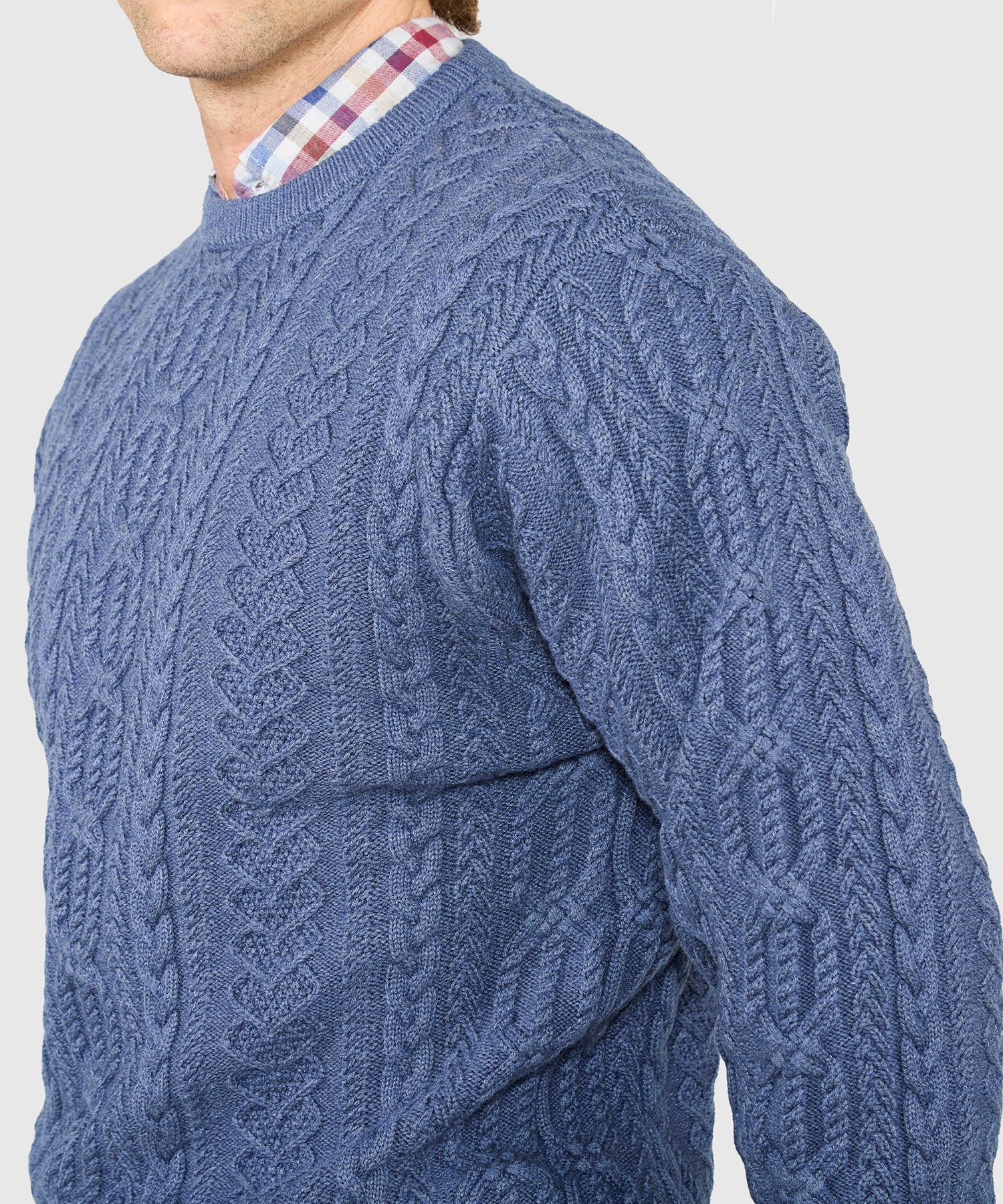 Westport Black Connery Cable Crew Neck Sweater - Image 4