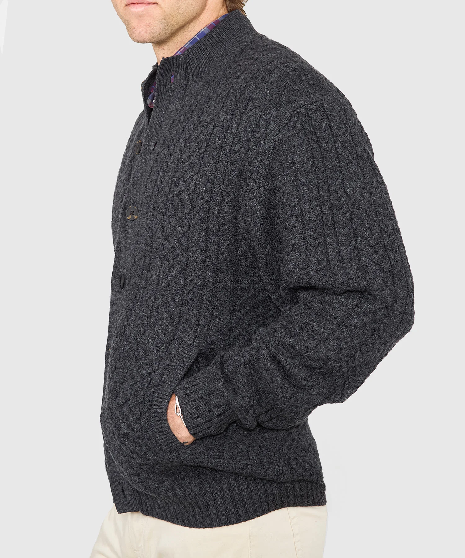 Westport Black Cedarbrook Cable Cardigan Sweater - Image 4