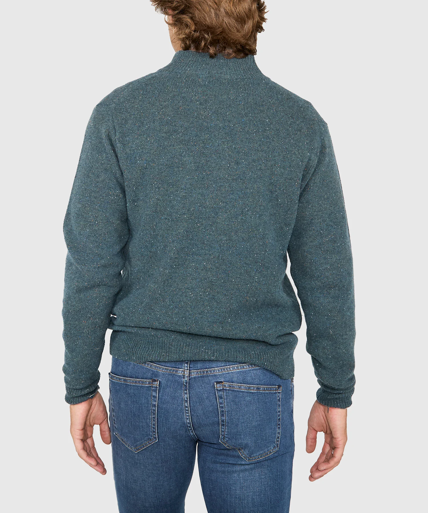Westport Black Benson Donegal Button Mock Sweater - Image 10
