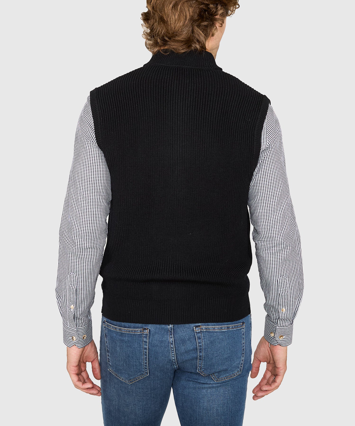 Westport Black Mystic Merino Wool Full Zip Vest - Image 5