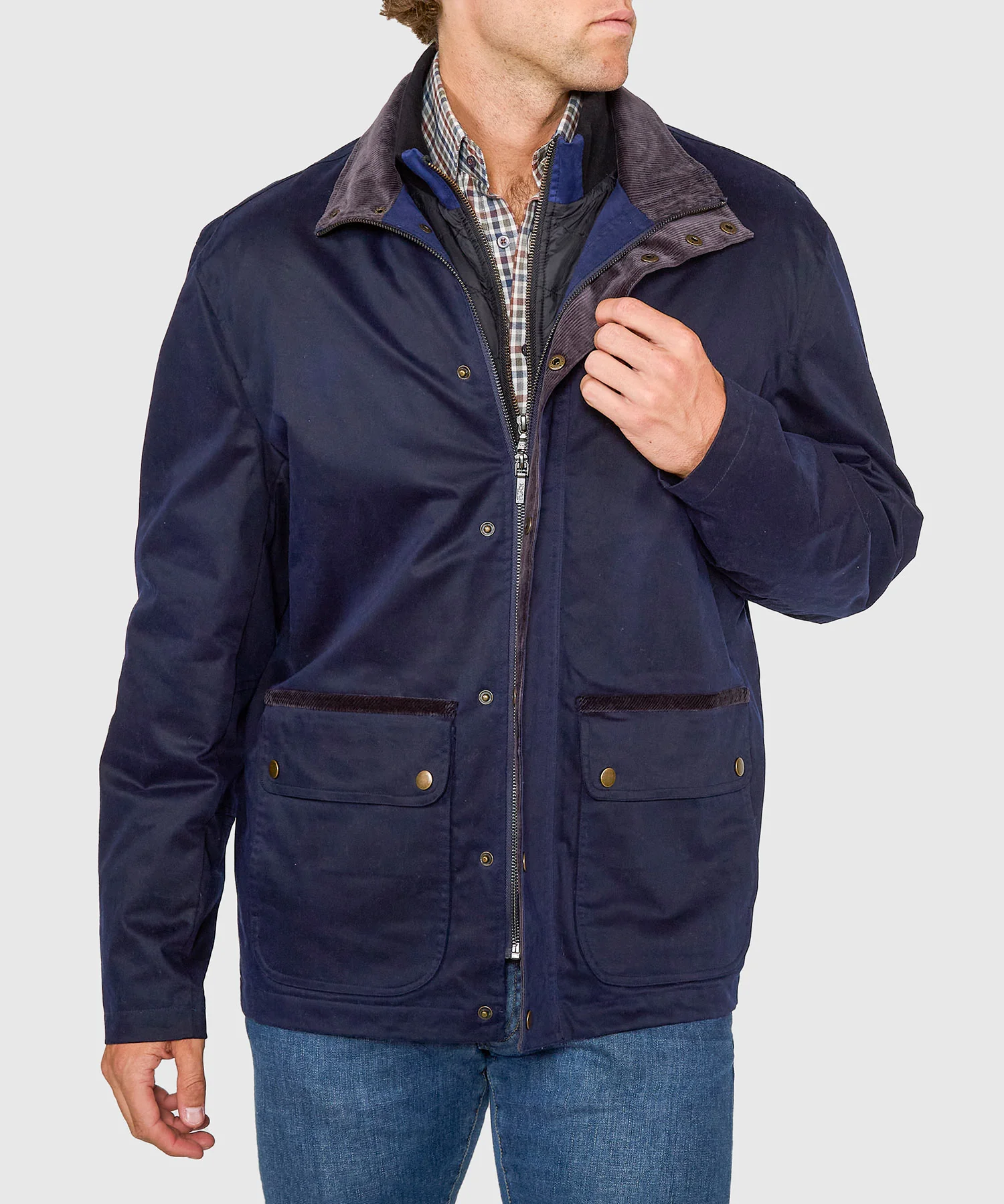Westport Black Hudson Waxed Cotton Car Coat - Image 2
