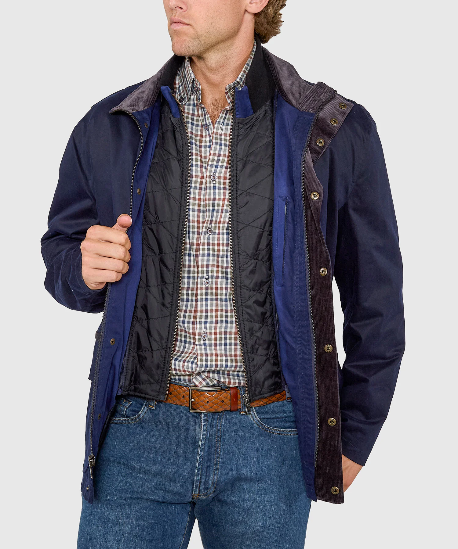 Westport Black Hudson Waxed Cotton Car Coat - Image 3