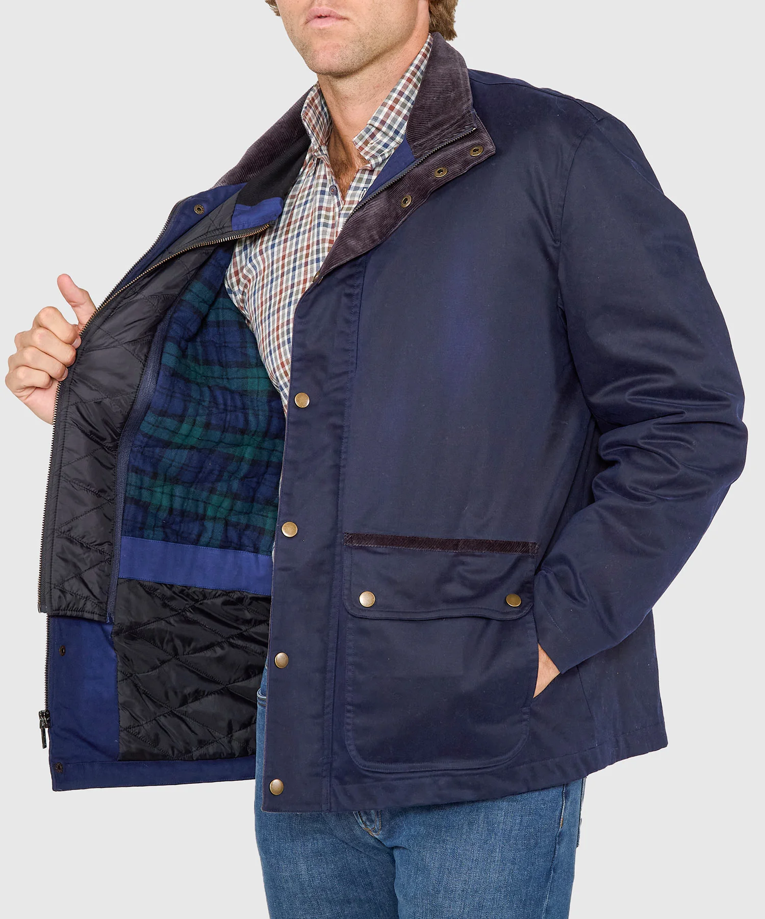 Westport Black Hudson Waxed Cotton Car Coat - Image 6
