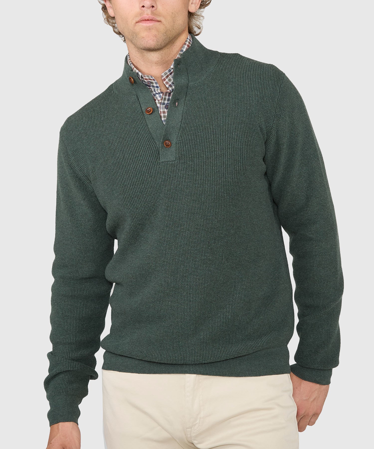 Westport Black Legacy Cotton Cashmere Button Mock Sweater - Image 12