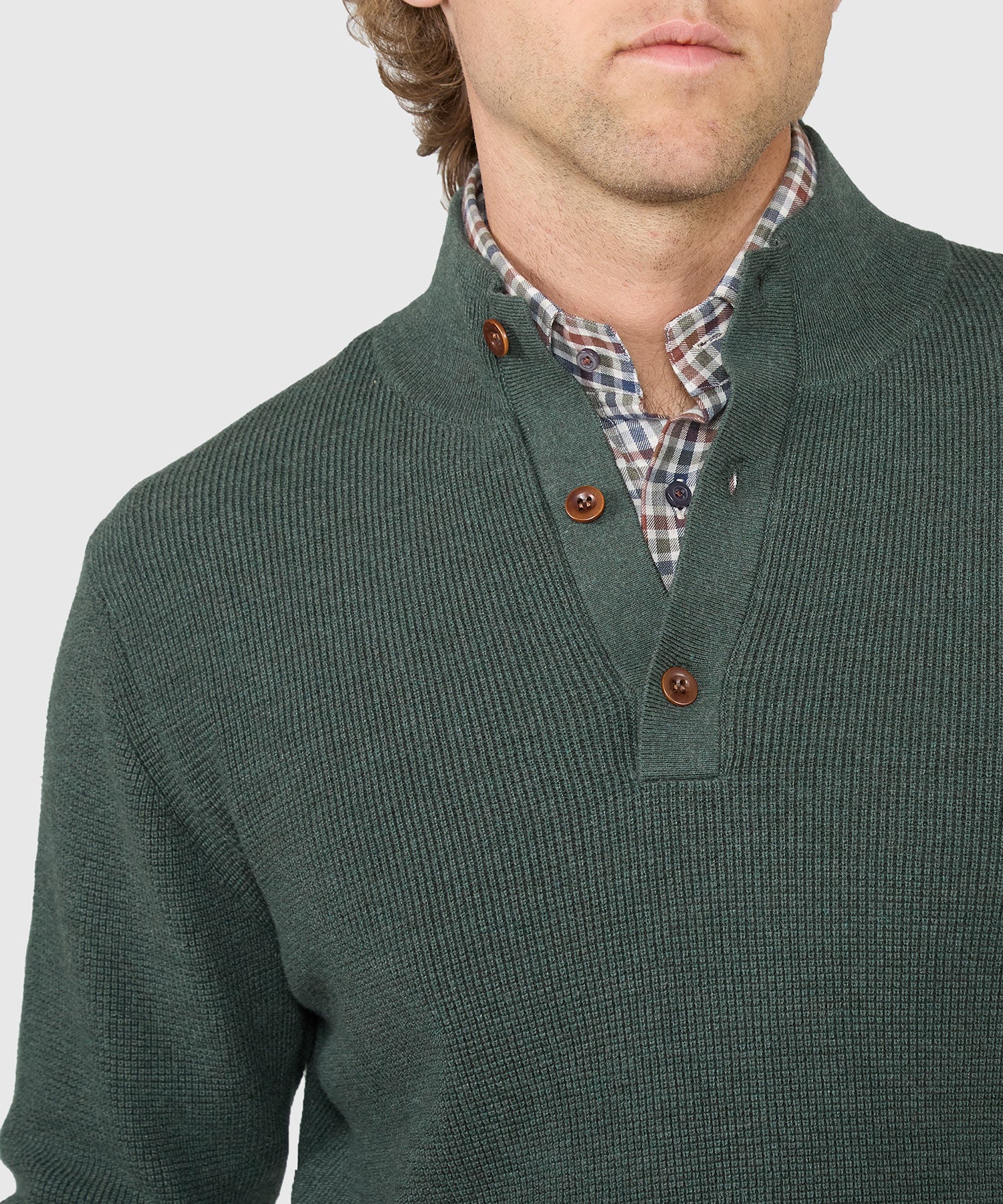 Westport Black Legacy Cotton Cashmere Button Mock Sweater - Image 14