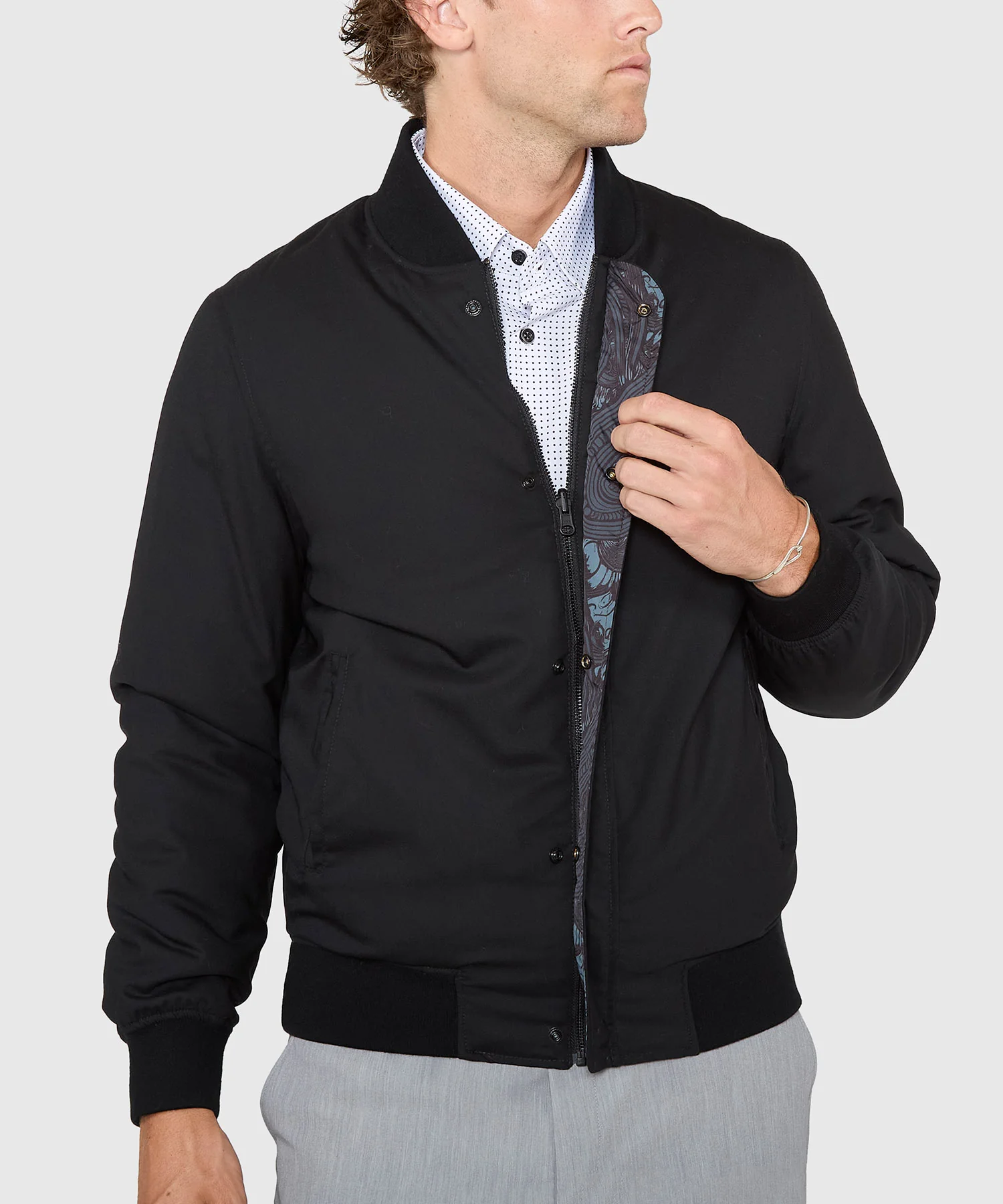 Westport Black Switch Reversible Wool Blouson Jacket - Image 5