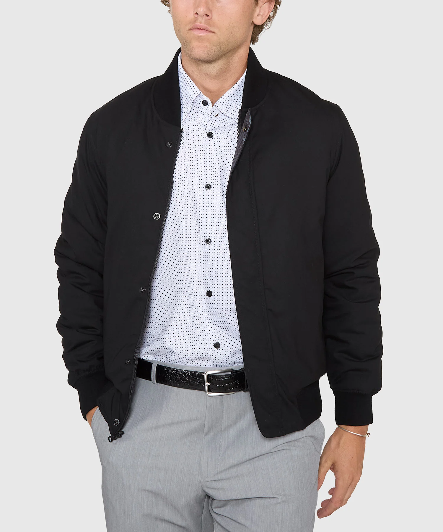 Westport Black Switch Reversible Wool Blouson Jacket - Image 7