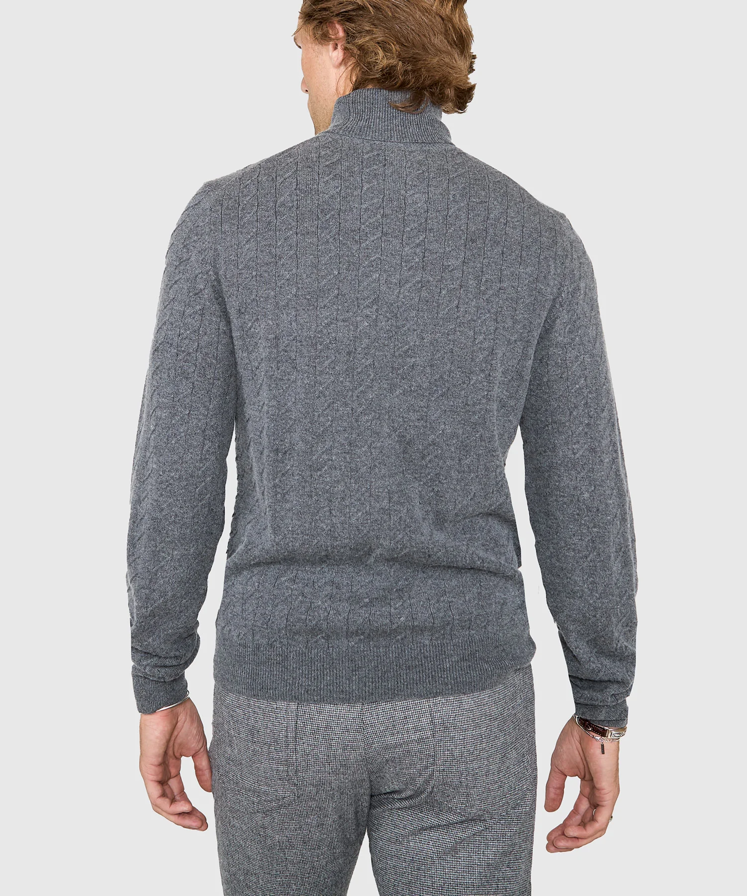Westport Black Long Sleeve Alpine Cable Turtleneck Sweater - Image 4