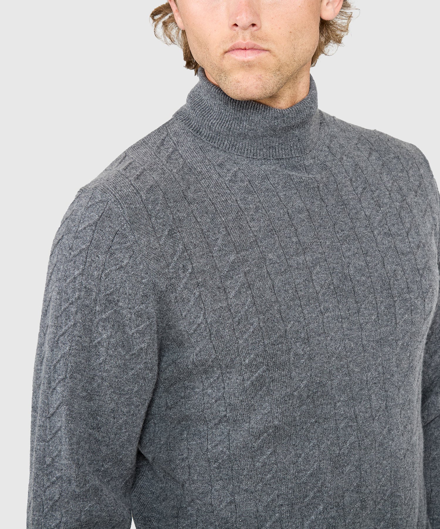 Westport Black Long Sleeve Alpine Cable Turtleneck Sweater - Image 5