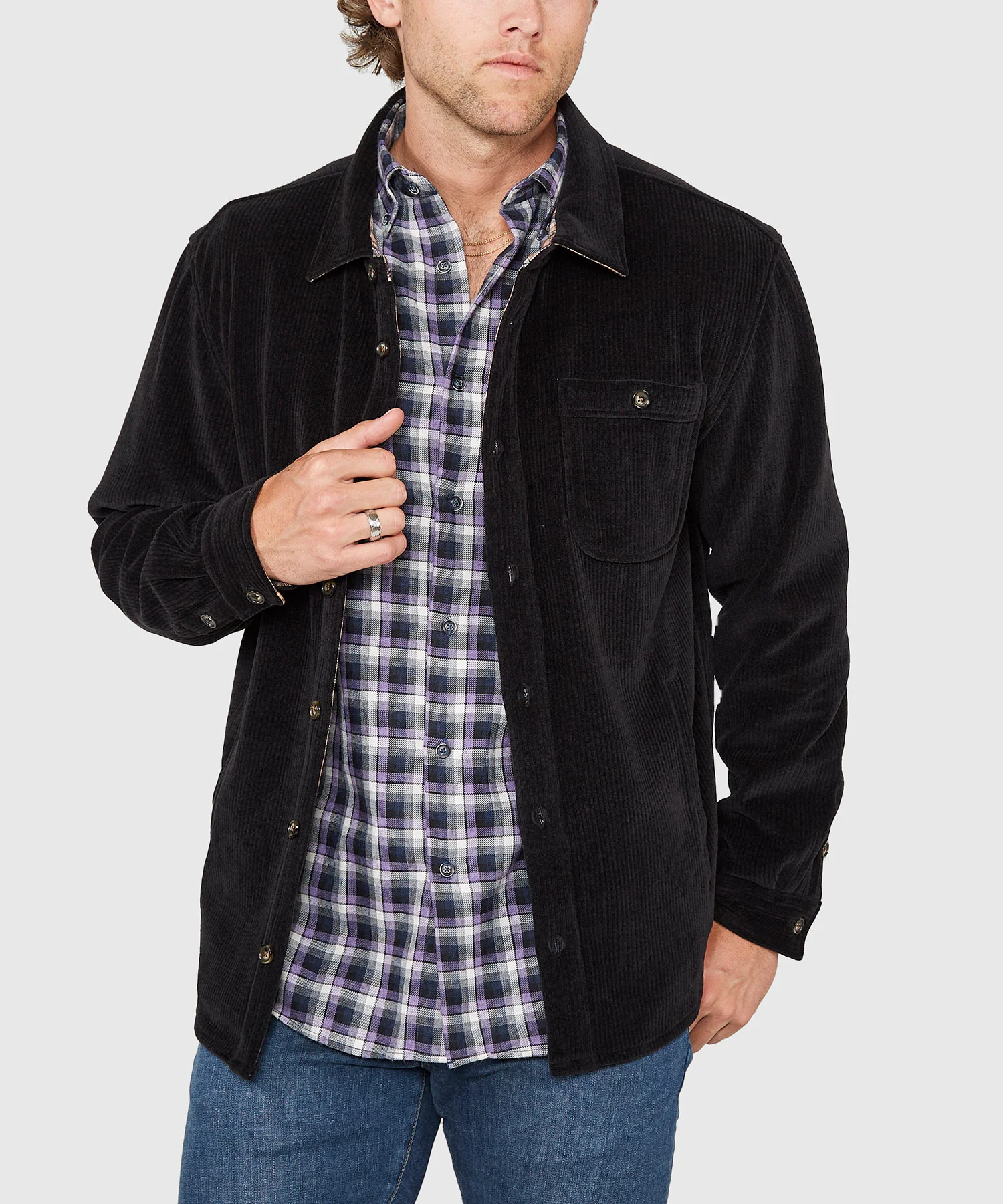 Westport Lifestyle Yellowstone Knit Corded Shirt Jacket - Image 5
