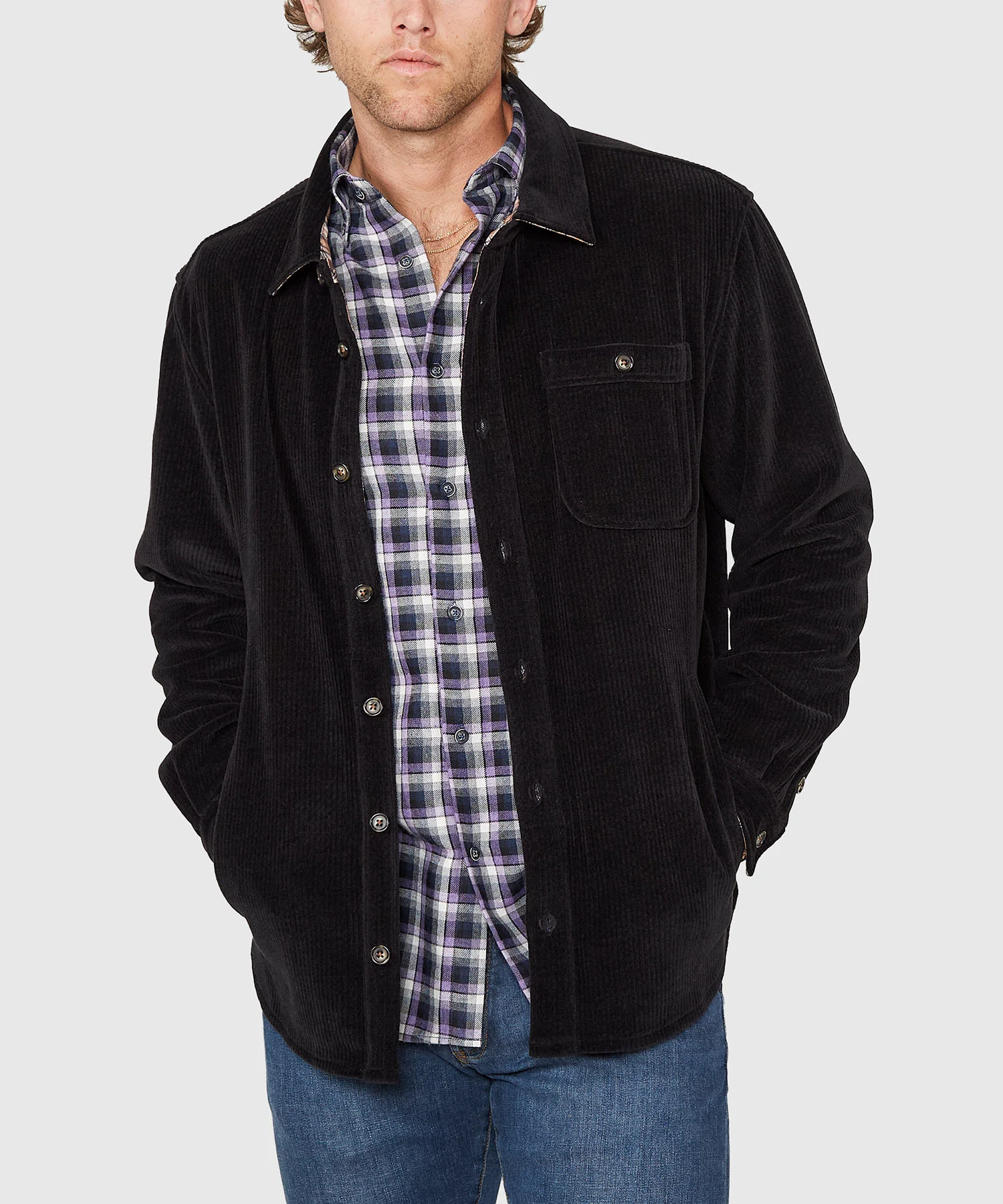 Westport Lifestyle Yellowstone Knit Corded Shirt Jacket - Image 7