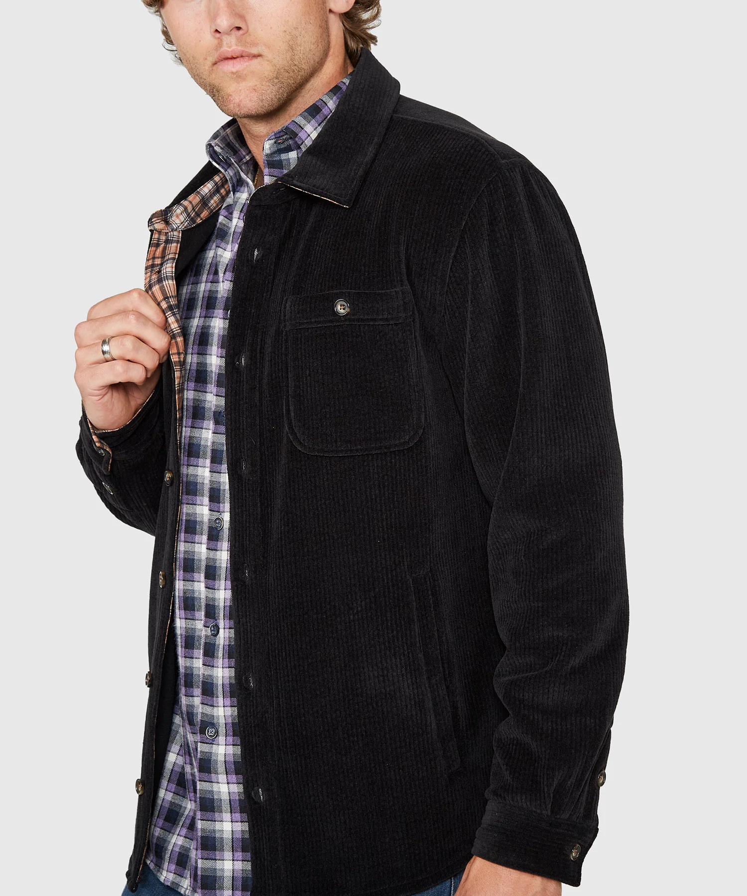 Westport Lifestyle Yellowstone Knit Corded Shirt Jacket - Image 8