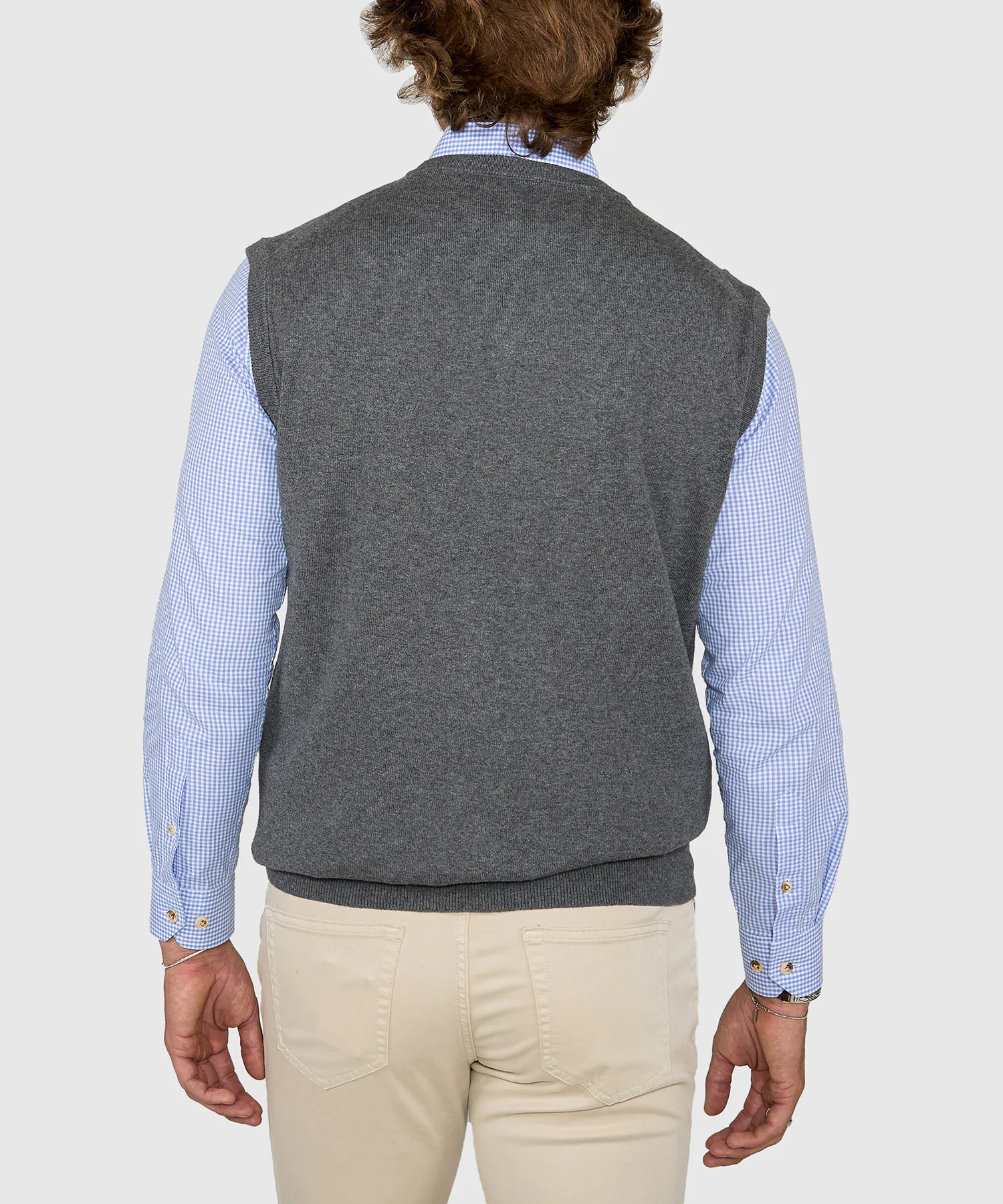 Westport Lifestyle Classic Cotton Cashmere V-Neck Vest - Image 3