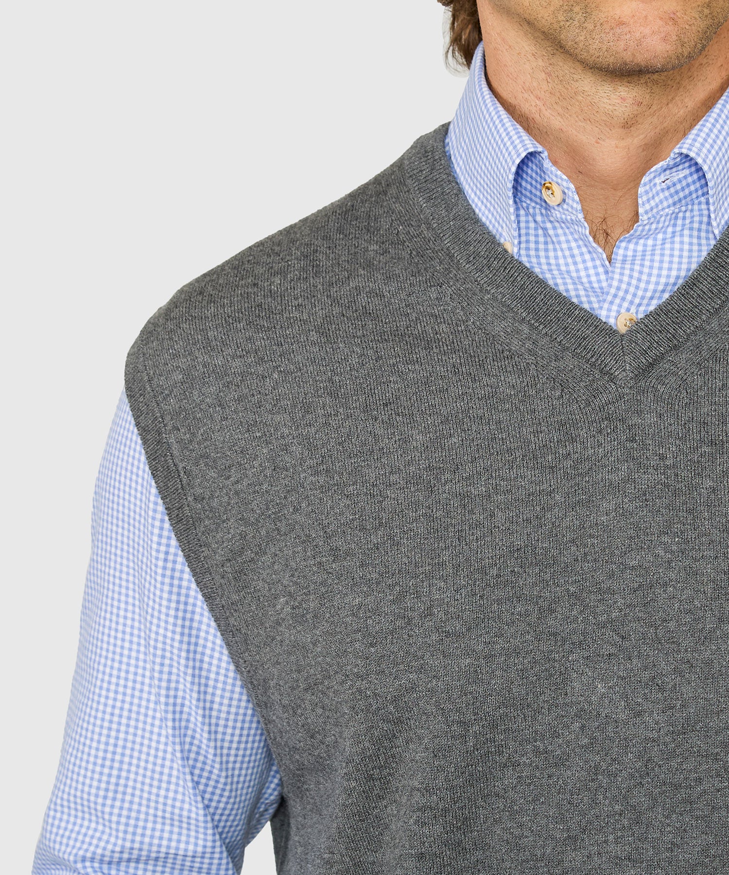 Westport Lifestyle Classic Cotton Cashmere V-Neck Vest - Image 5