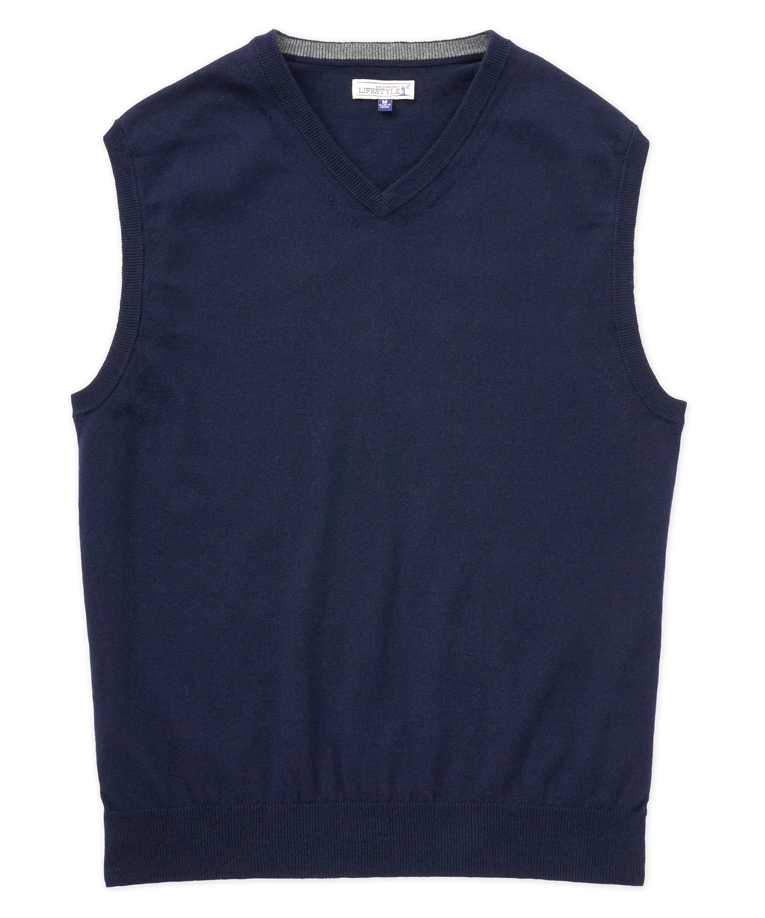 Westport Lifestyle Classic Cotton Cashmere V-Neck Vest - Image 6
