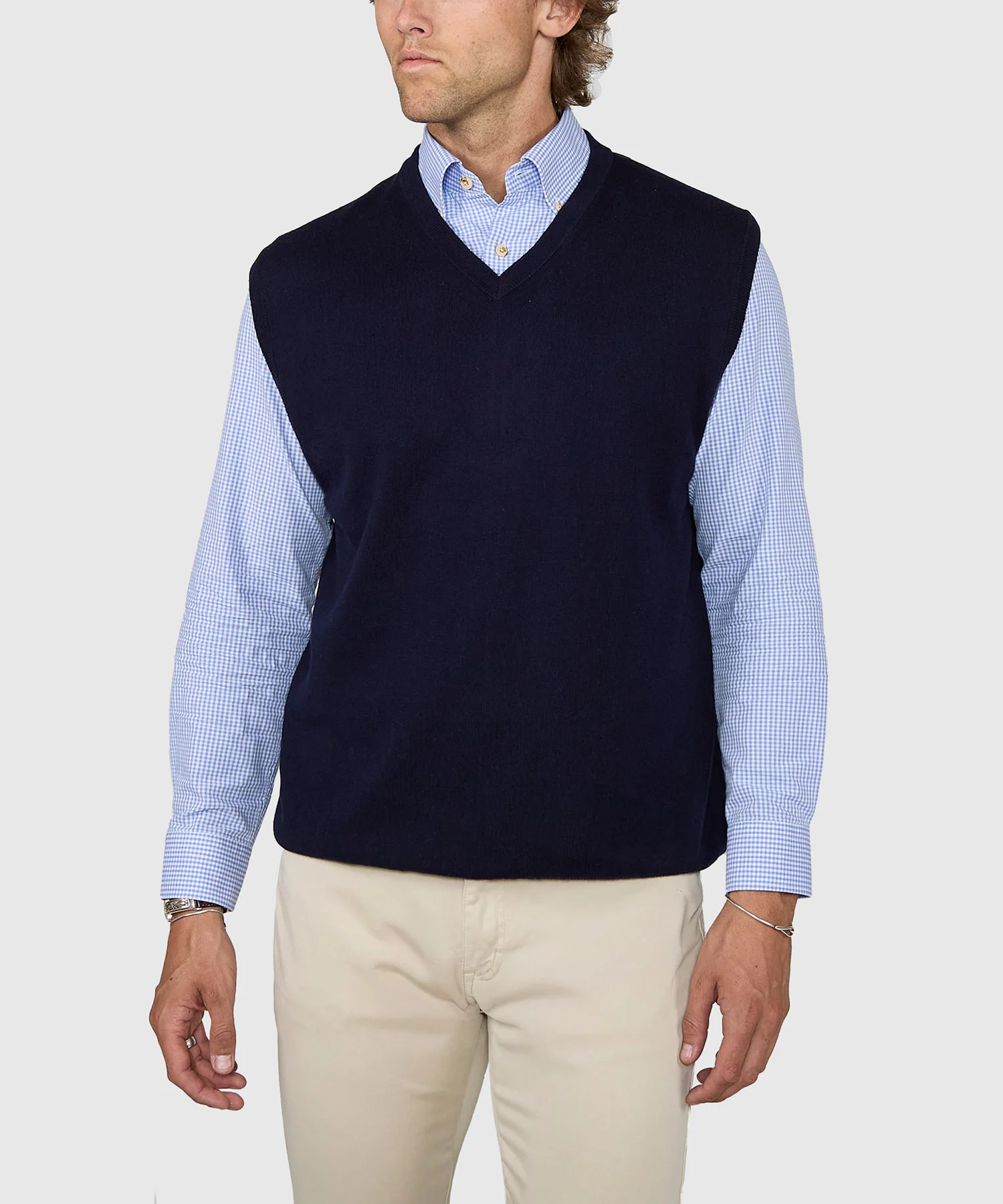 Westport Lifestyle Classic Cotton Cashmere V-Neck Vest - Image 8