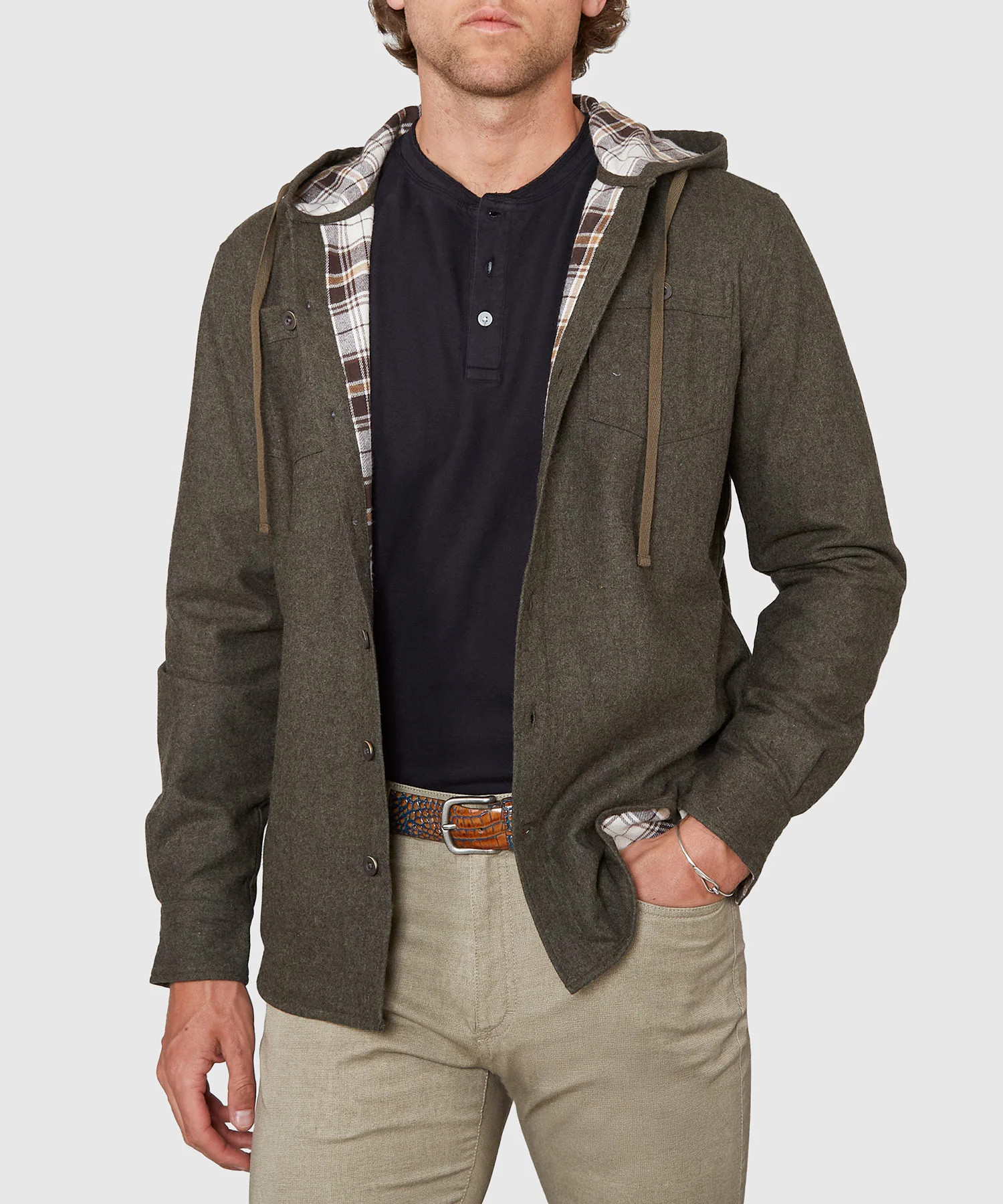 Westport Lifestyle Firepit Hooded Shirt Jacket - Image 6