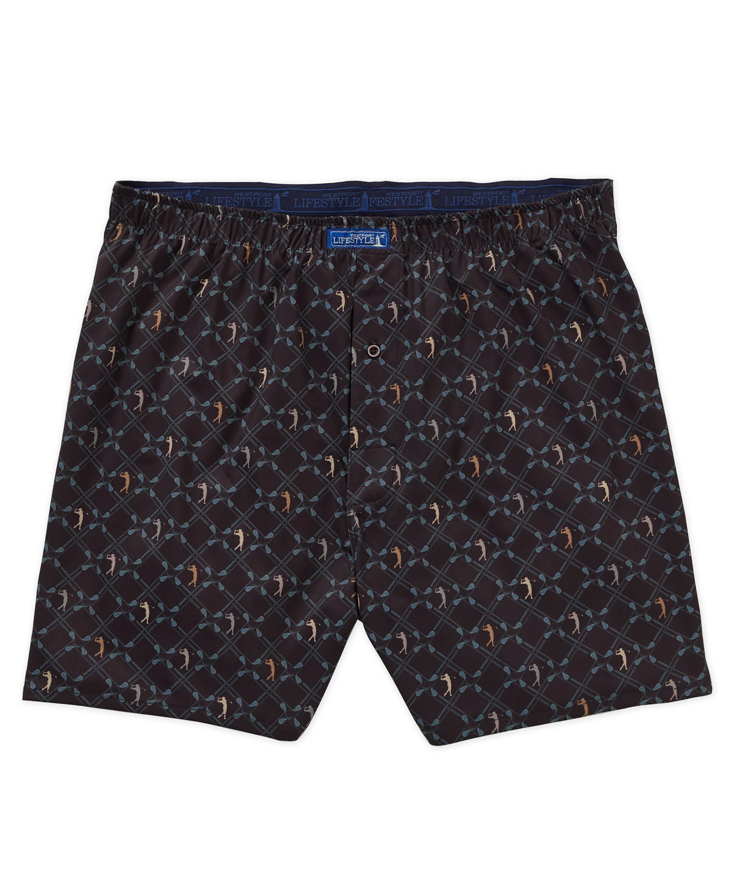 Westport Lifestyle Argyle Print Performance Stretch Boxer