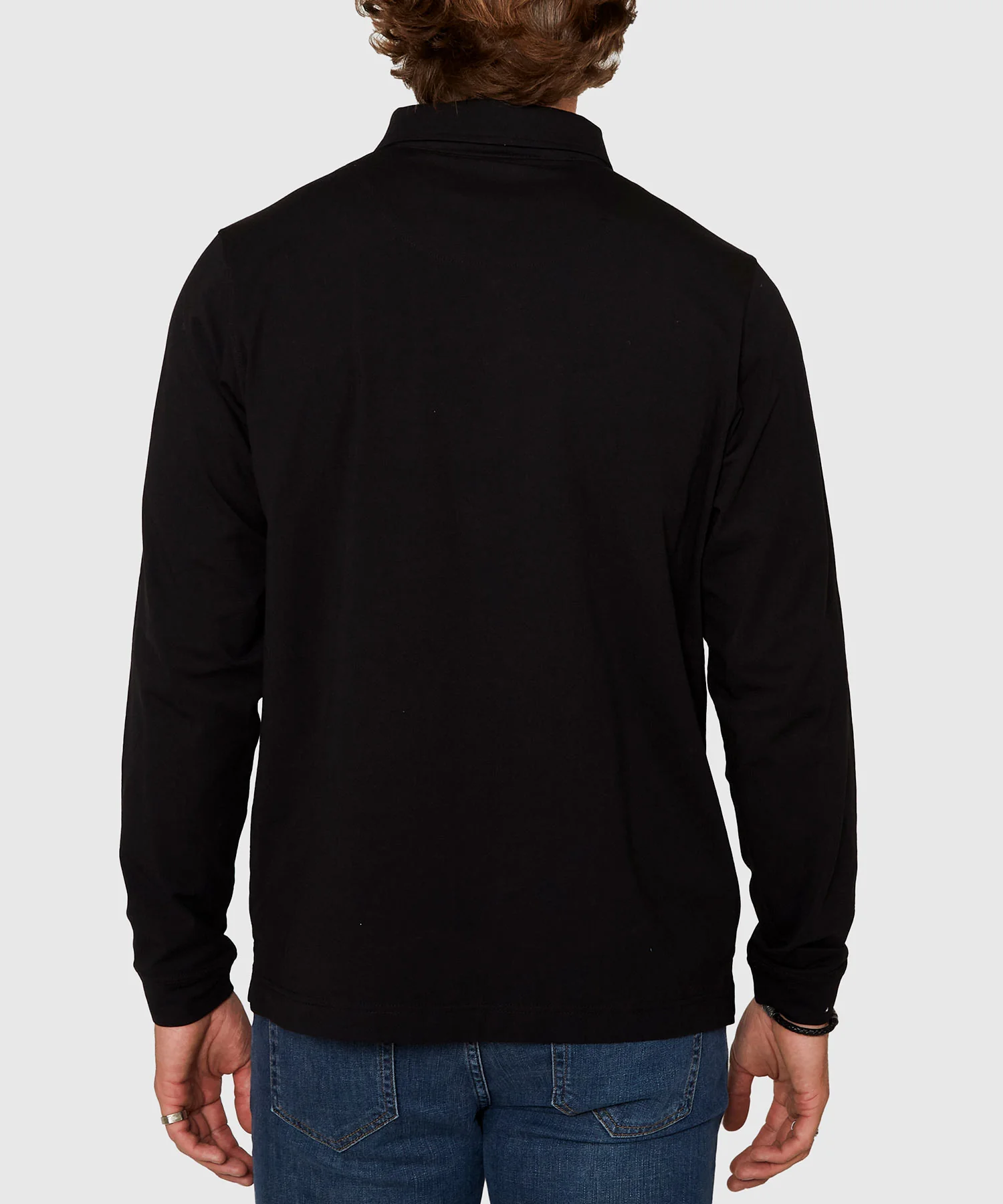Westport No-Tuck Long Sleeve Stretch Cotton Rich Contrast Trim Placket Polo - Image 15
