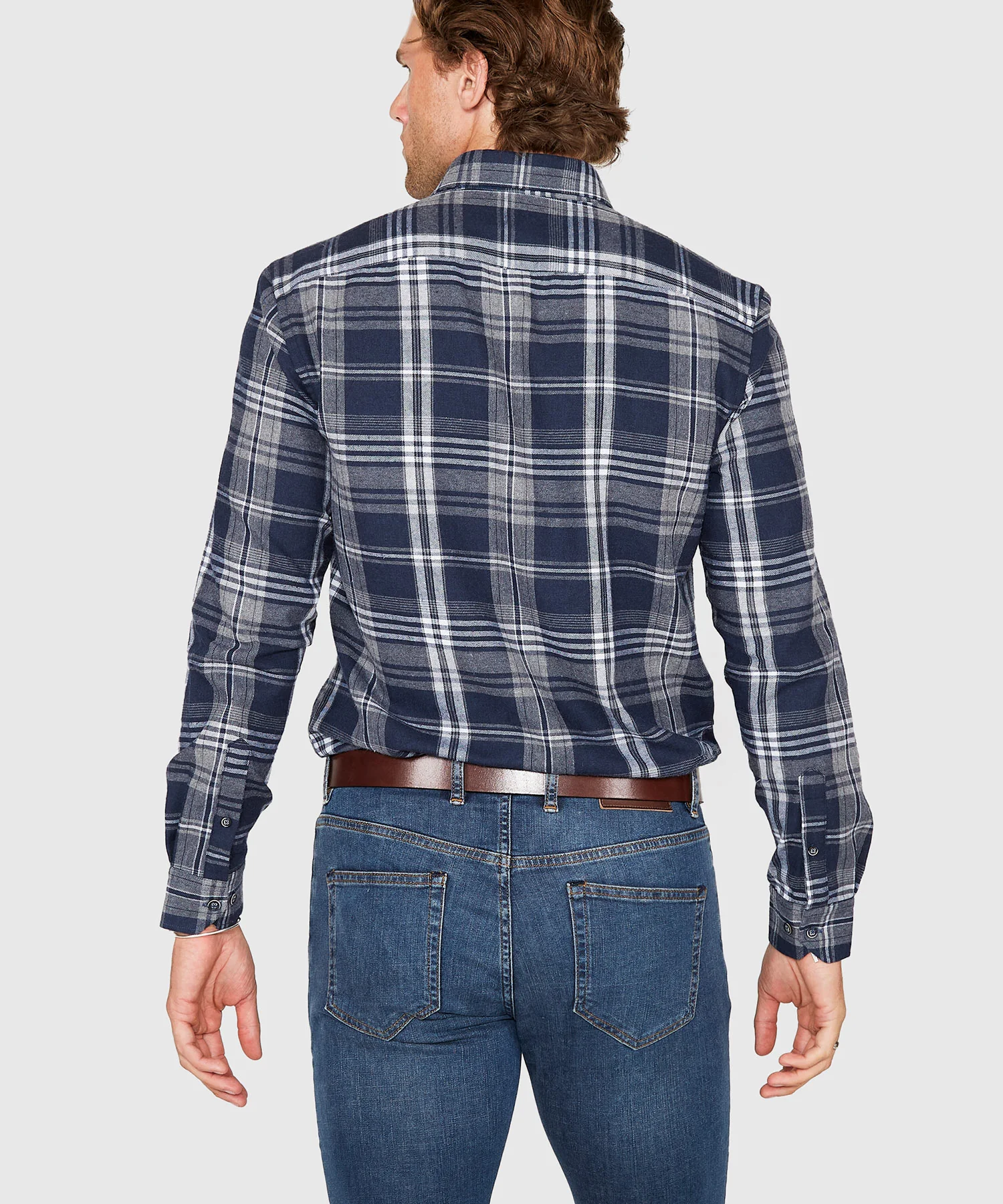 Westport Lifestyle Long Sleeve Button Down Collar Flannel Sport Shirt - Image 6