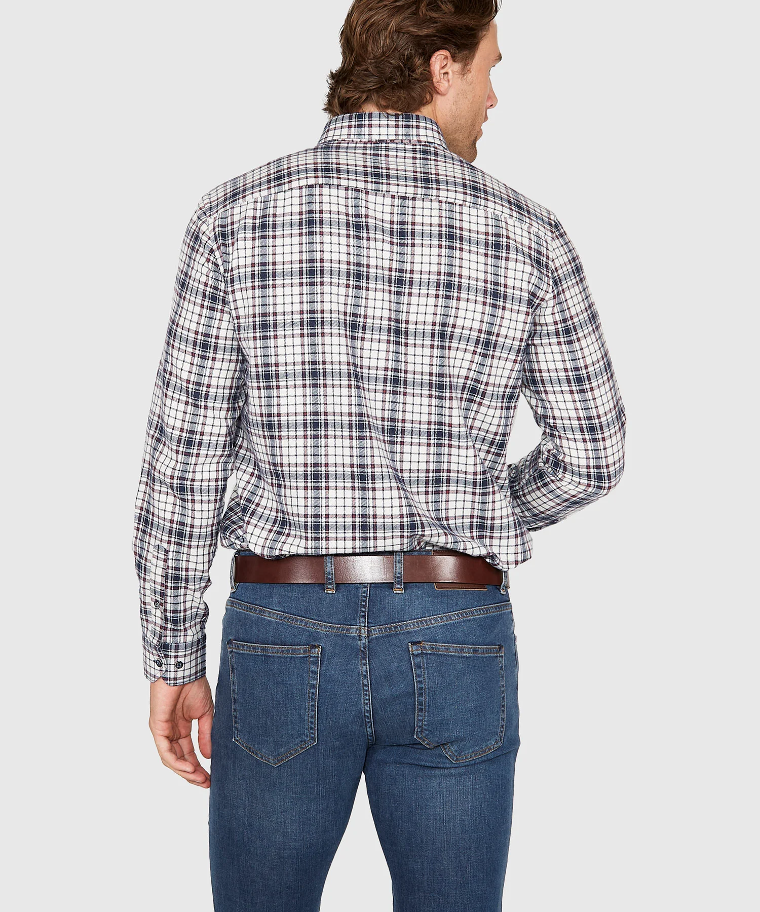Westport Lifestyle Long Sleeve Button Down Collar Flannel Sport Shirt - Image 5