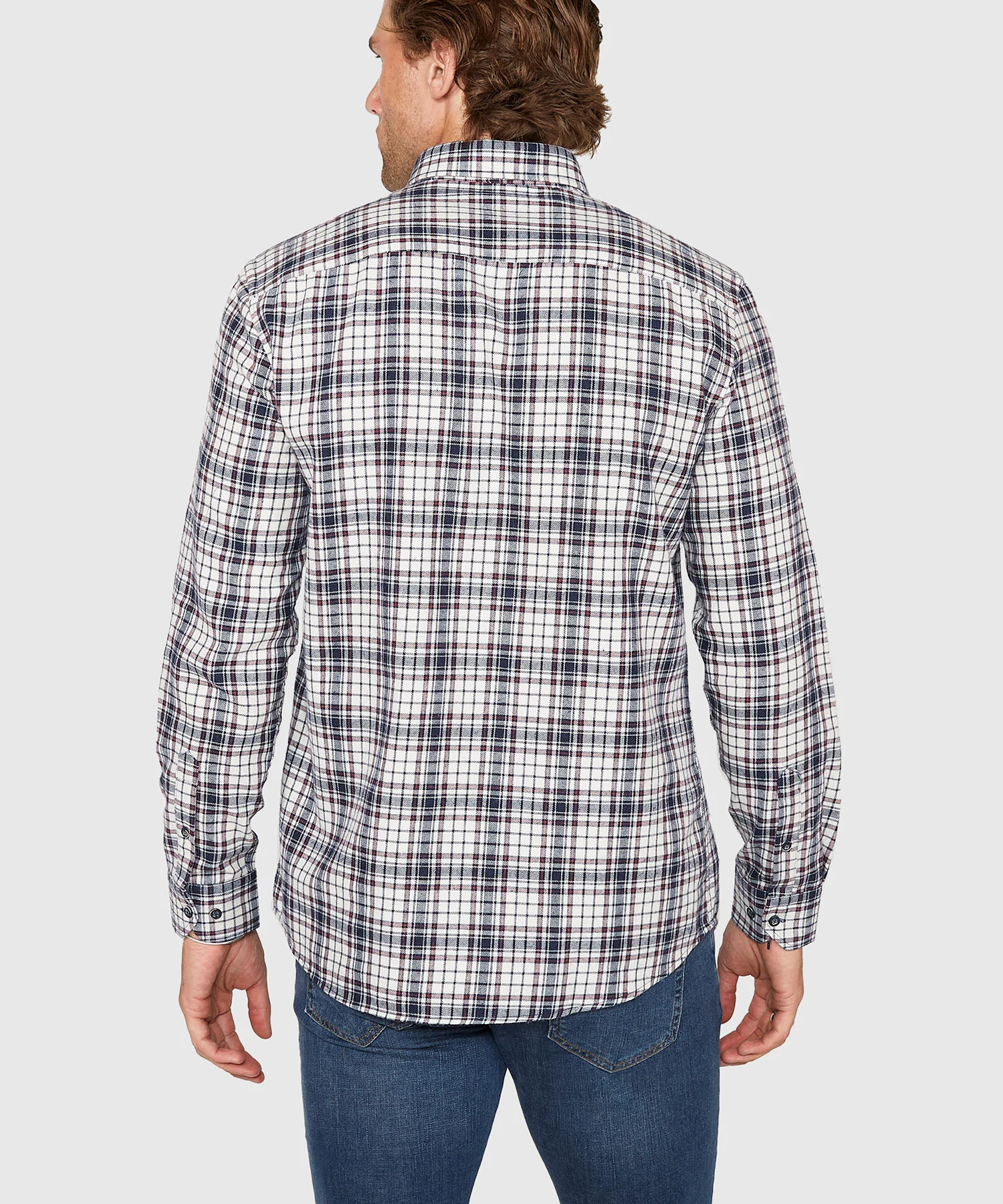 Westport Lifestyle Long Sleeve Button Down Collar Flannel Sport Shirt - Image 6