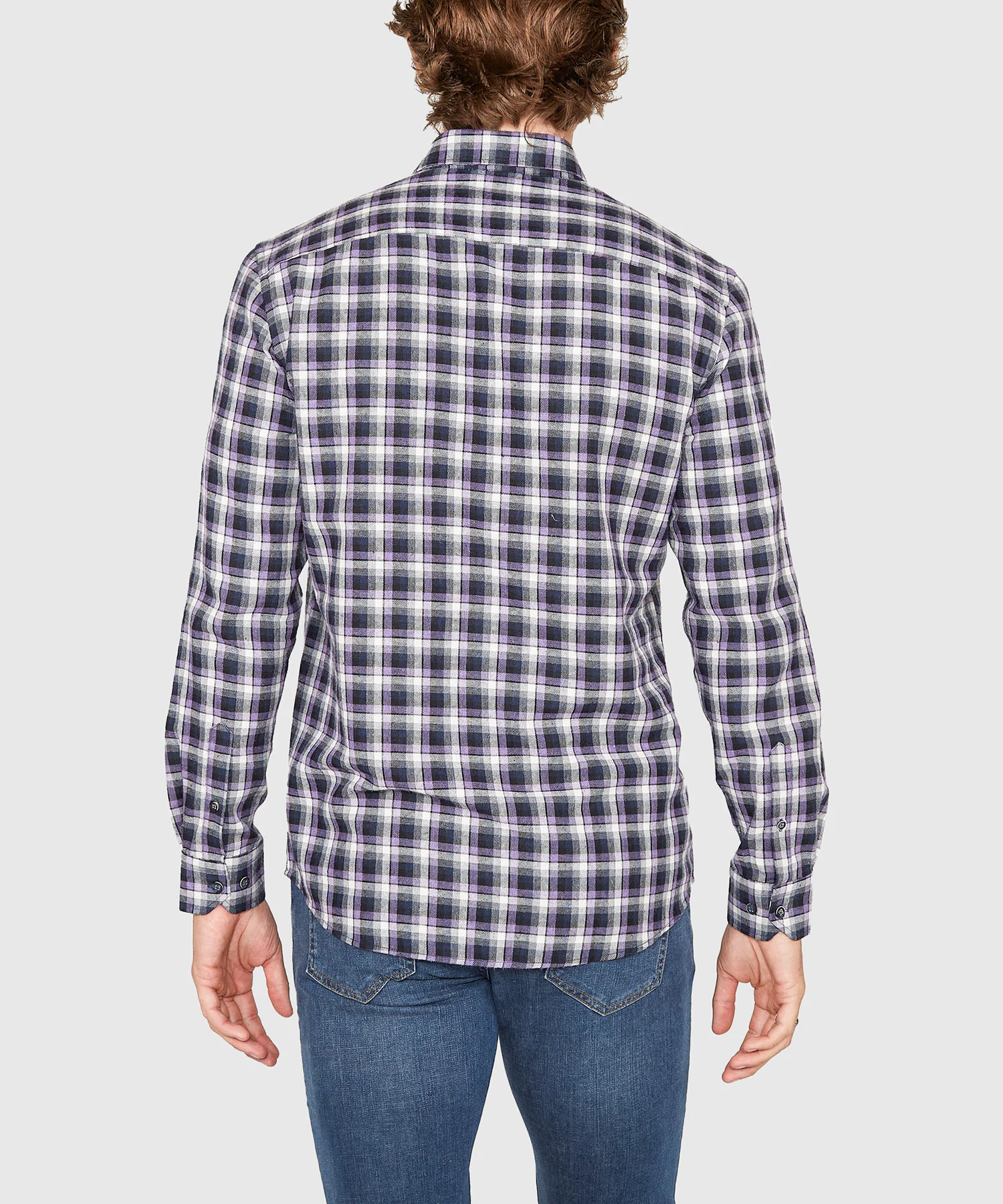 Westport Lifestyle Long Sleeve Button Down Collar Flannel Sport Shirt - Image 5