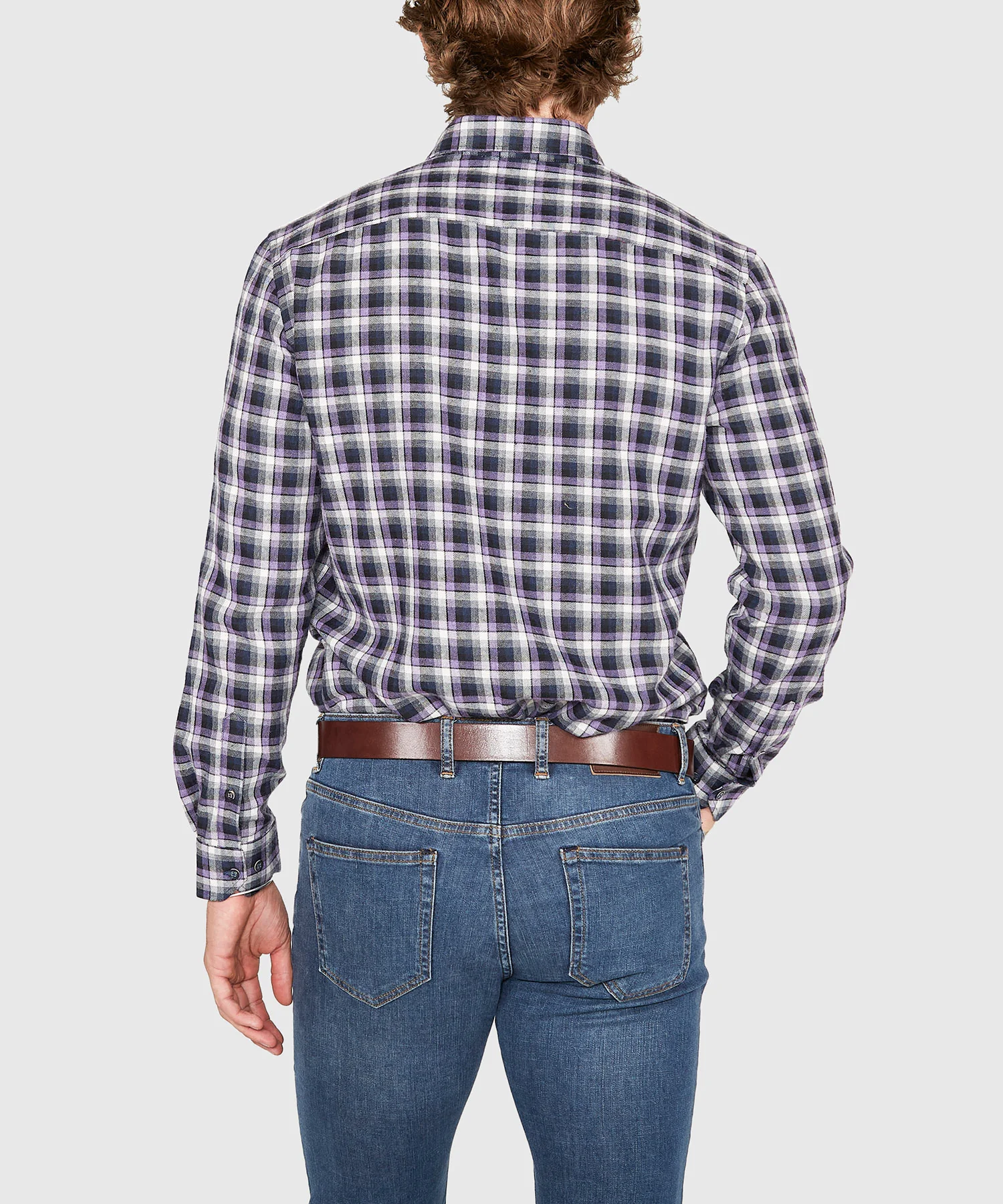 Westport Lifestyle Long Sleeve Button Down Collar Flannel Sport Shirt - Image 6