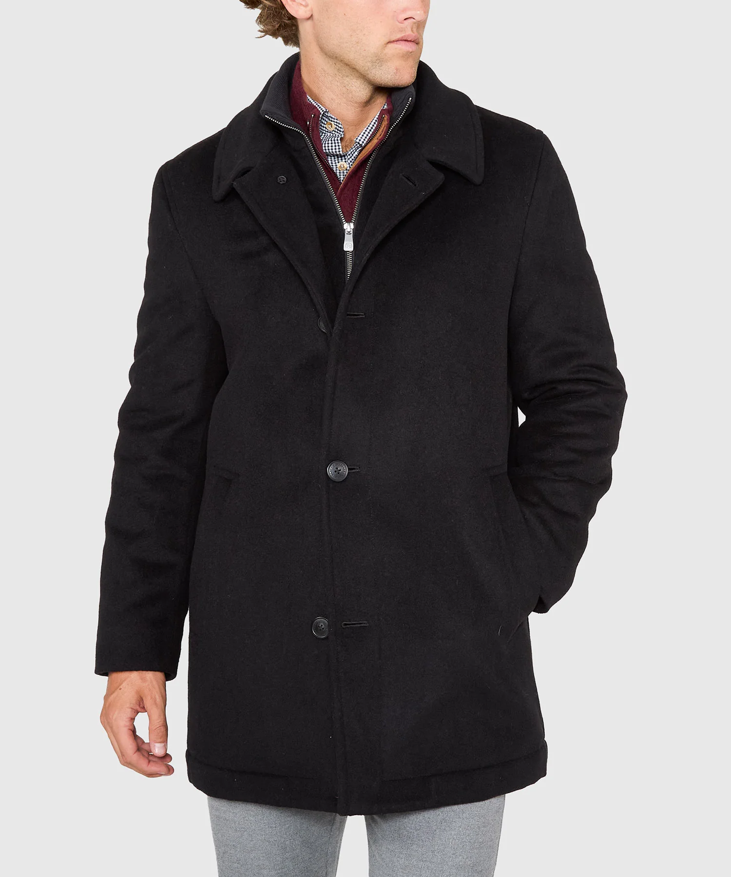 Hart Schaffner Marx Wool Blend Bibbed Coat - Image 2