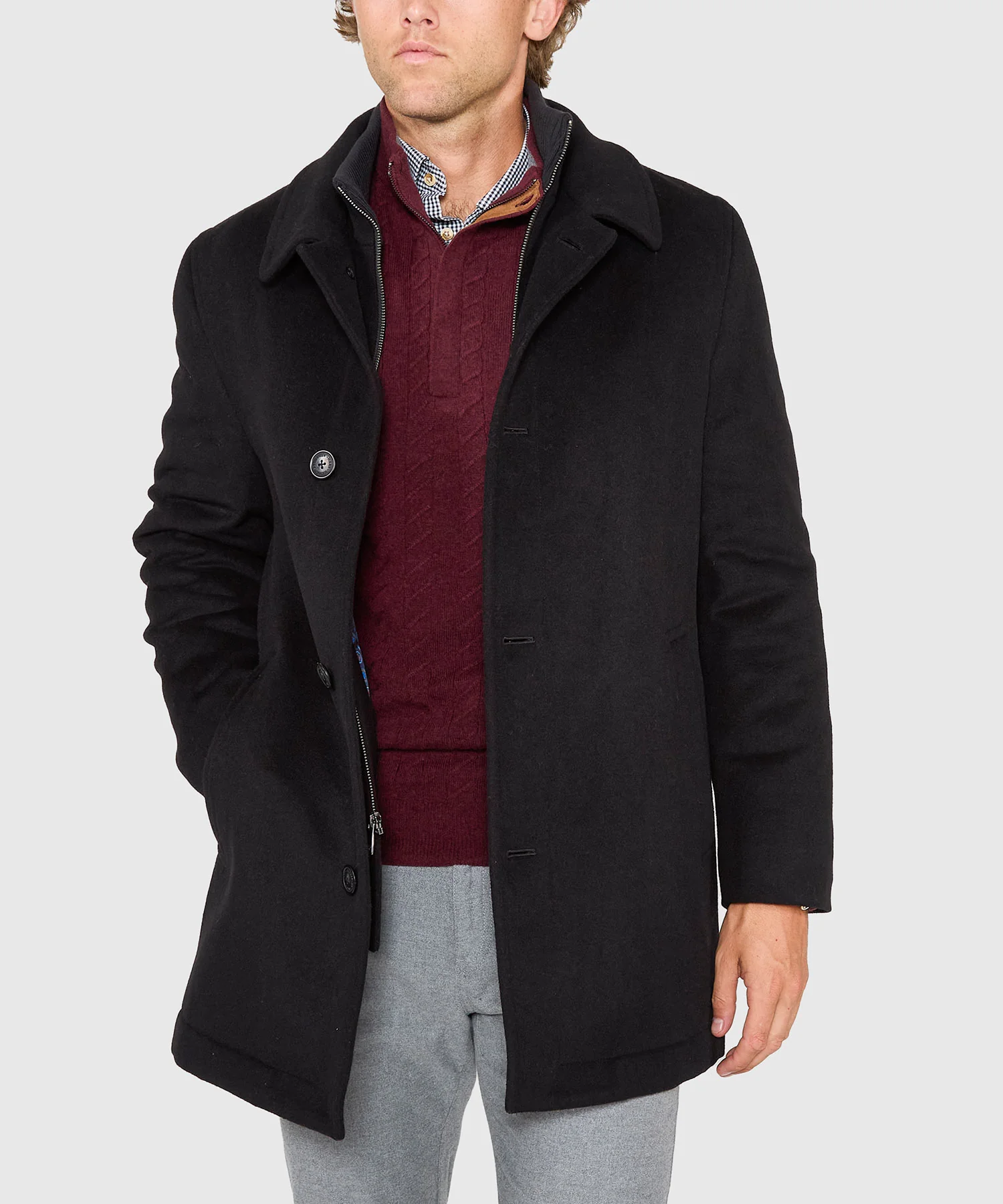 Hart Schaffner Marx Wool Blend Bibbed Coat - Image 3