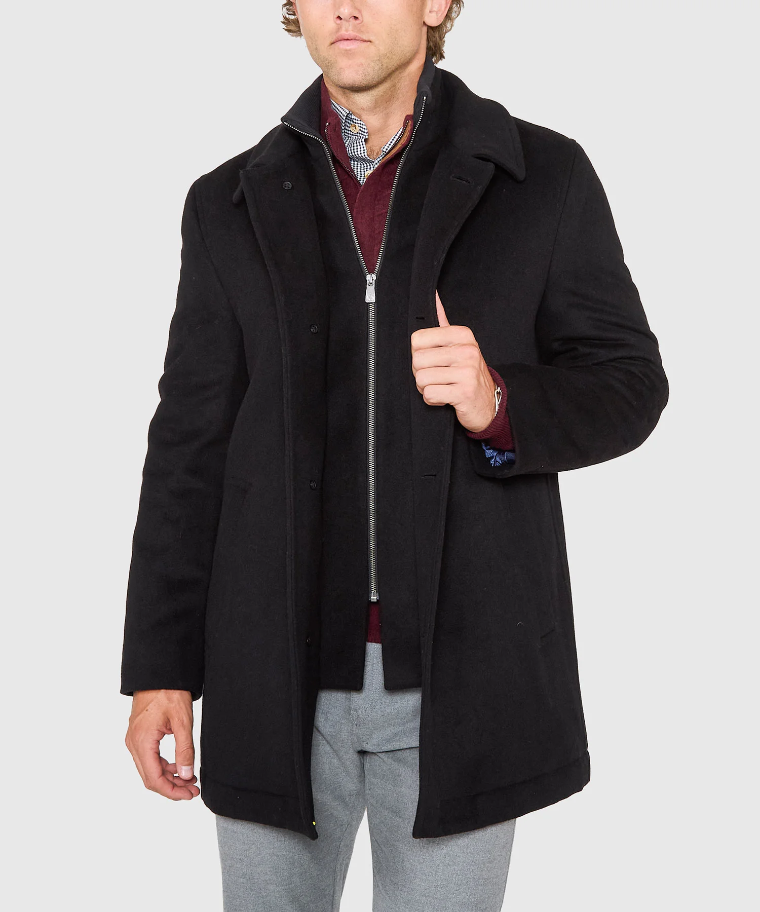 Hart Schaffner Marx Wool Blend Bibbed Coat - Image 4