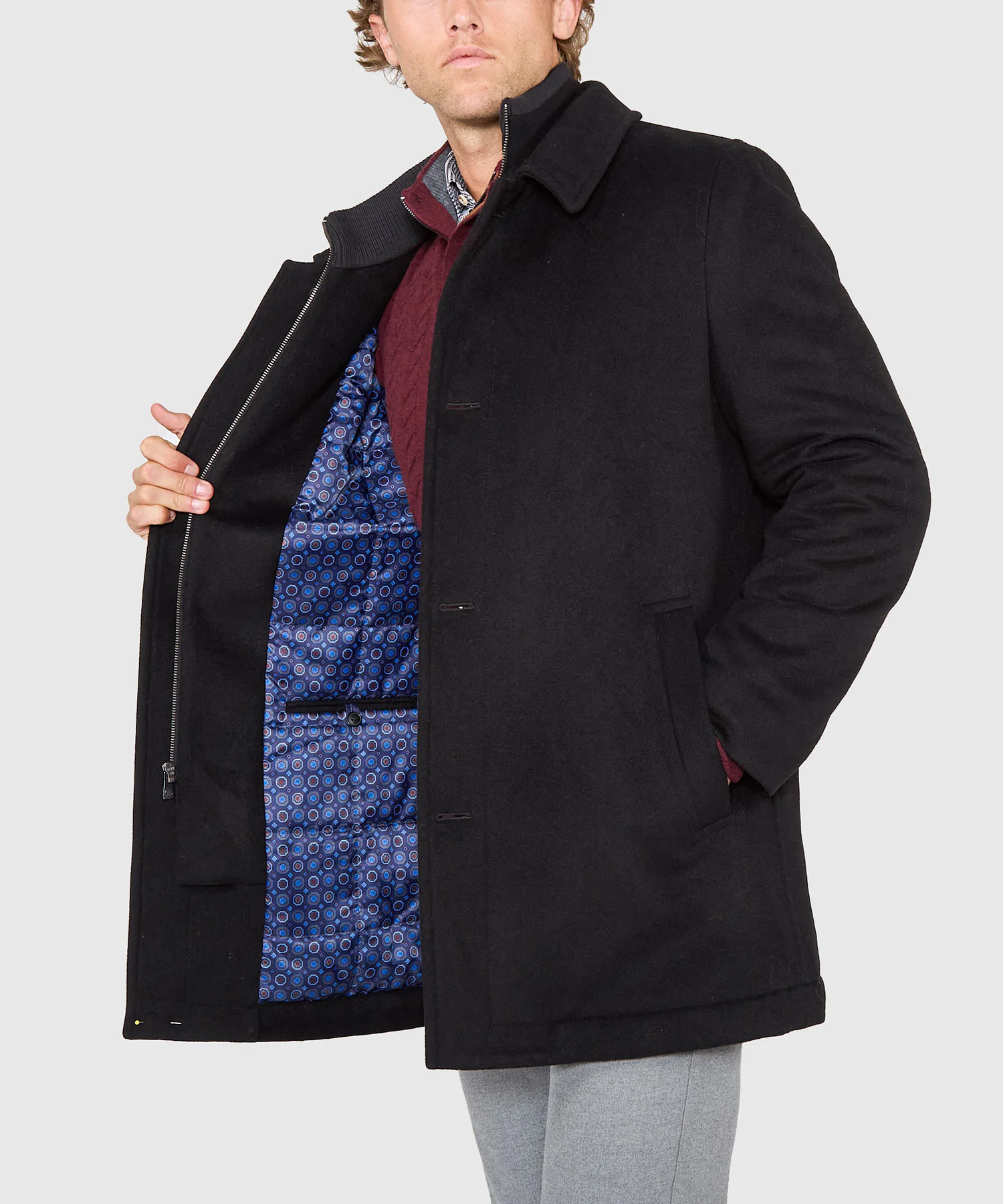 Hart Schaffner Marx Wool Blend Bibbed Coat - Image 6