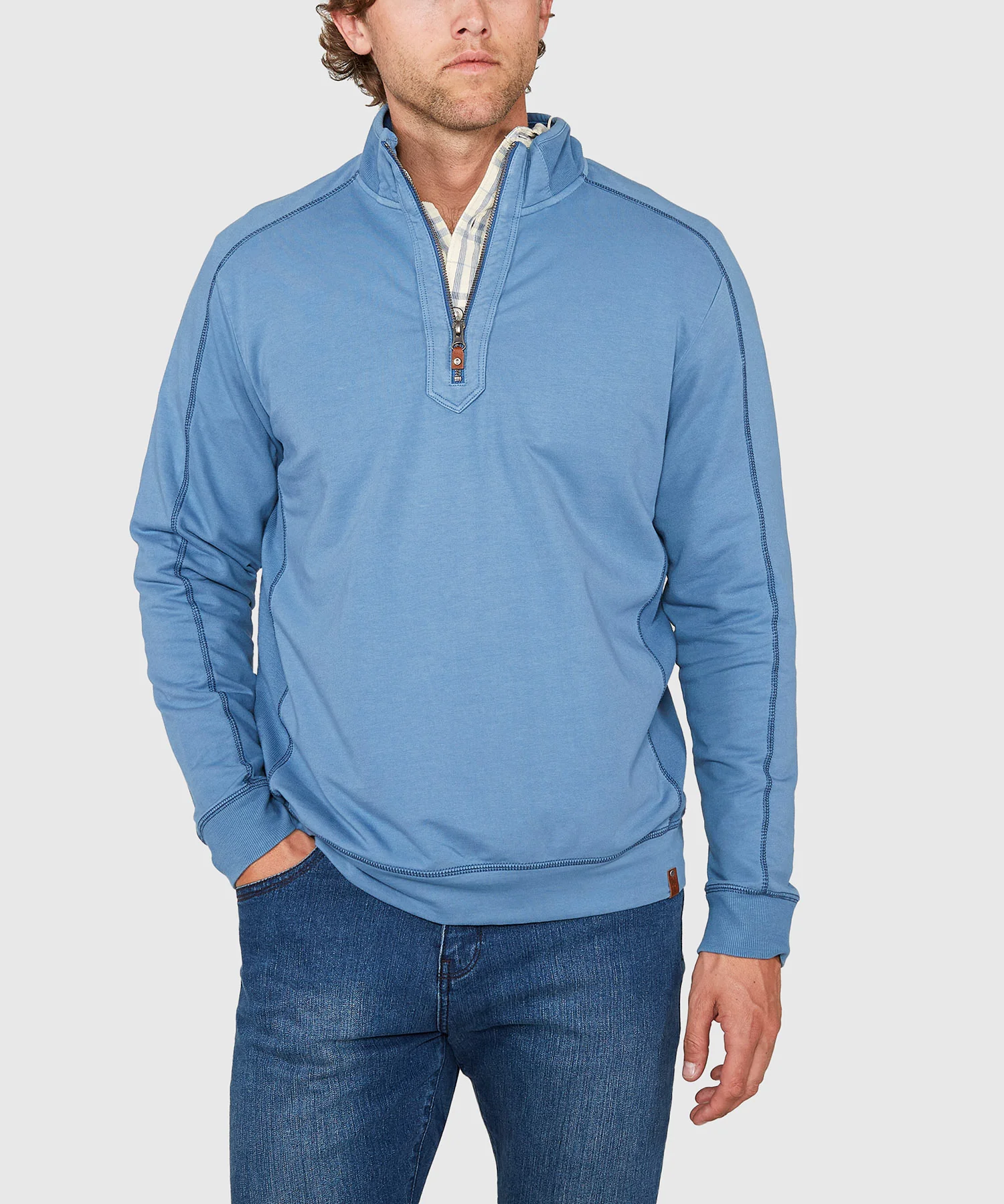 Tommy Bahama Long Sleeve Ben & Terry Half-Zip Pullover - Image 2