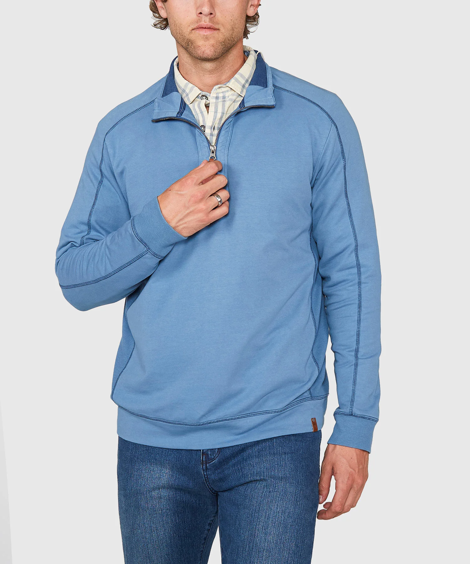 Tommy Bahama Long Sleeve Ben & Terry Half-Zip Pullover - Image 4