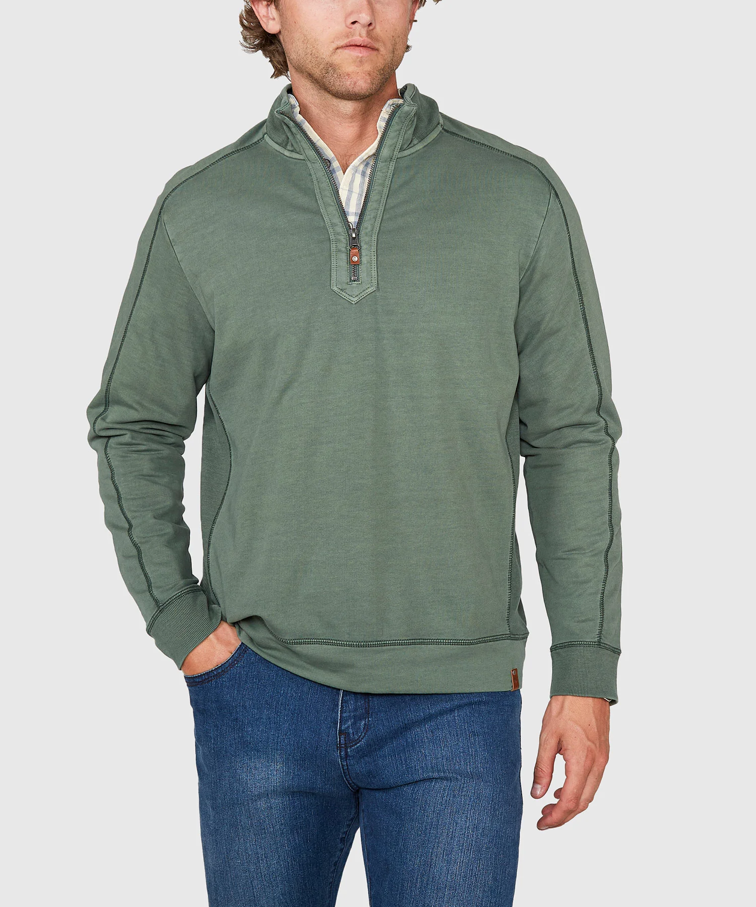 Tommy Bahama Long Sleeve Ben & Terry Half-Zip Pullover - Image 8