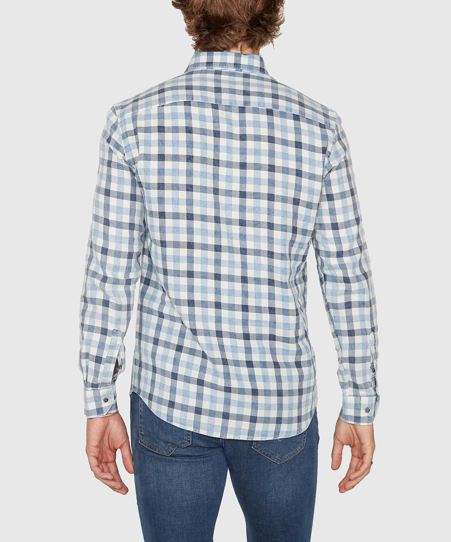 Westport Lifestyle Long Sleeve Button Down Collar Plaid Sport Shirt - Image 6