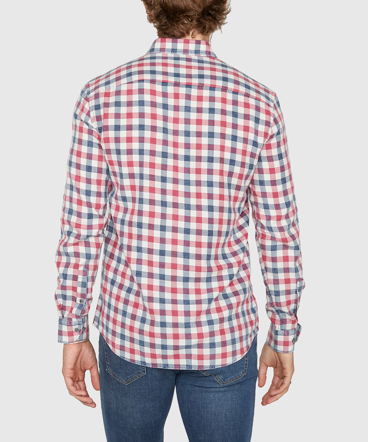 Westport Lifestyle Long Sleeve Button Down Collar Plaid Sport Shirt - Image 6