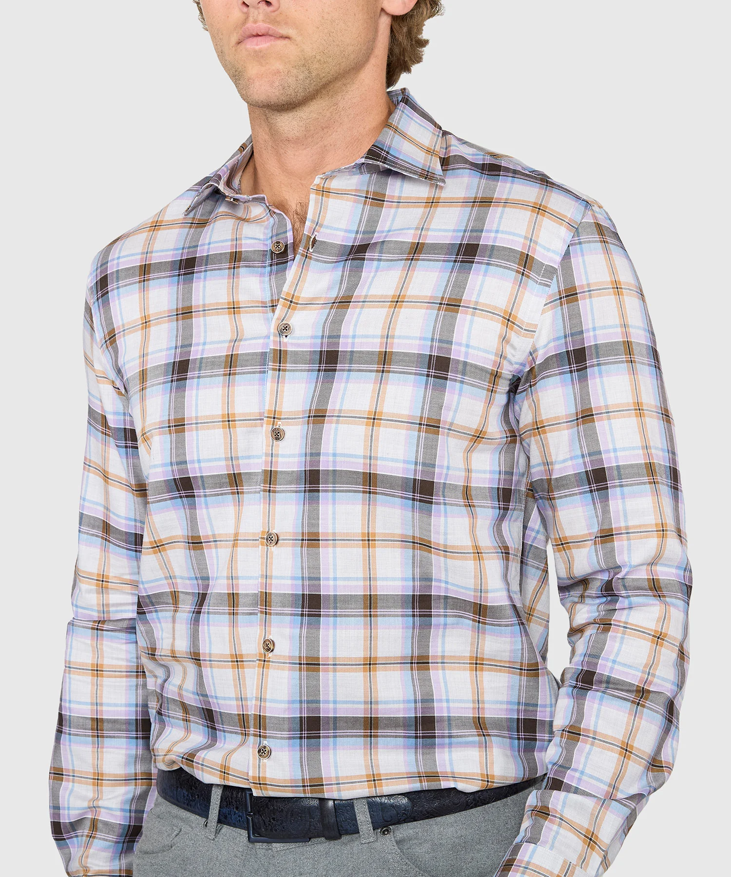 Westport Black Long Sleeve Button Under Spread Collar Sport Shirt - Image 3