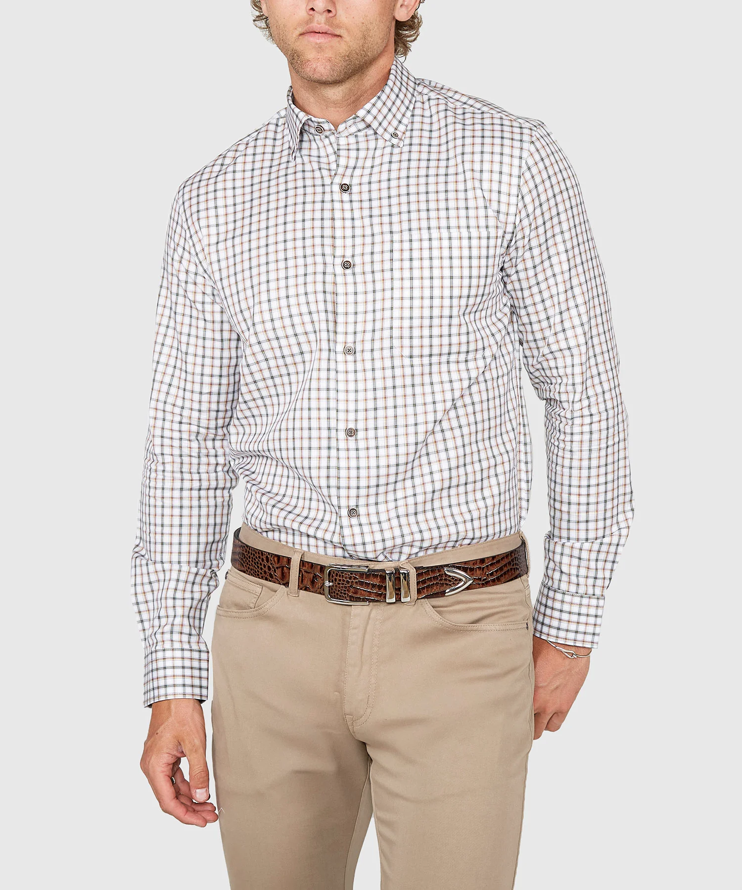 Westport Black Long Sleeve Button Down Collar Sport Shirt - Image 2