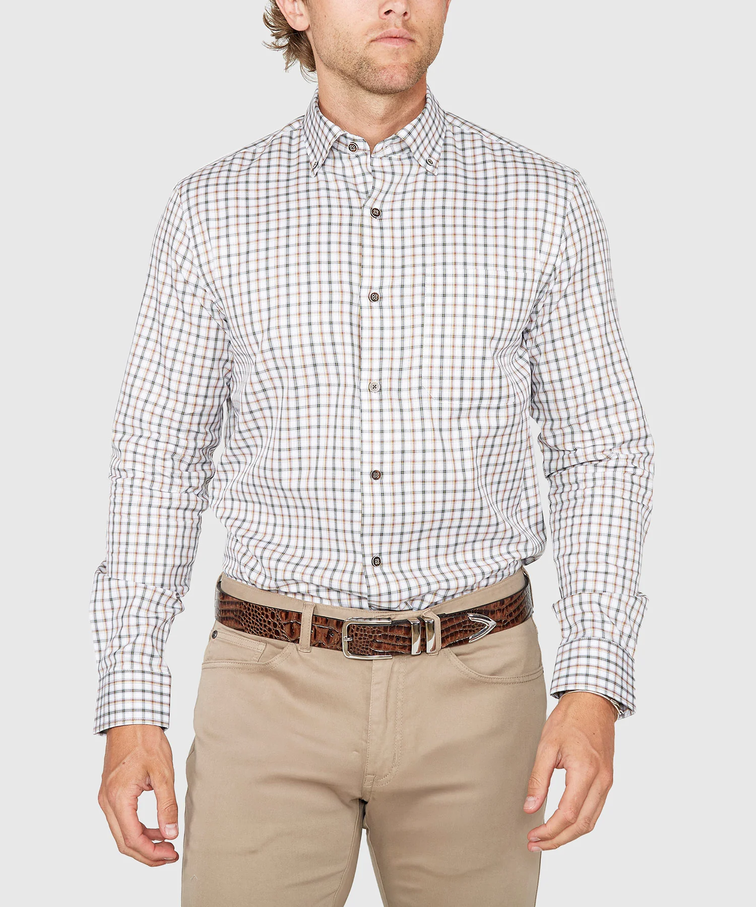 Westport Black Long Sleeve Button Down Collar Sport Shirt - Image 3