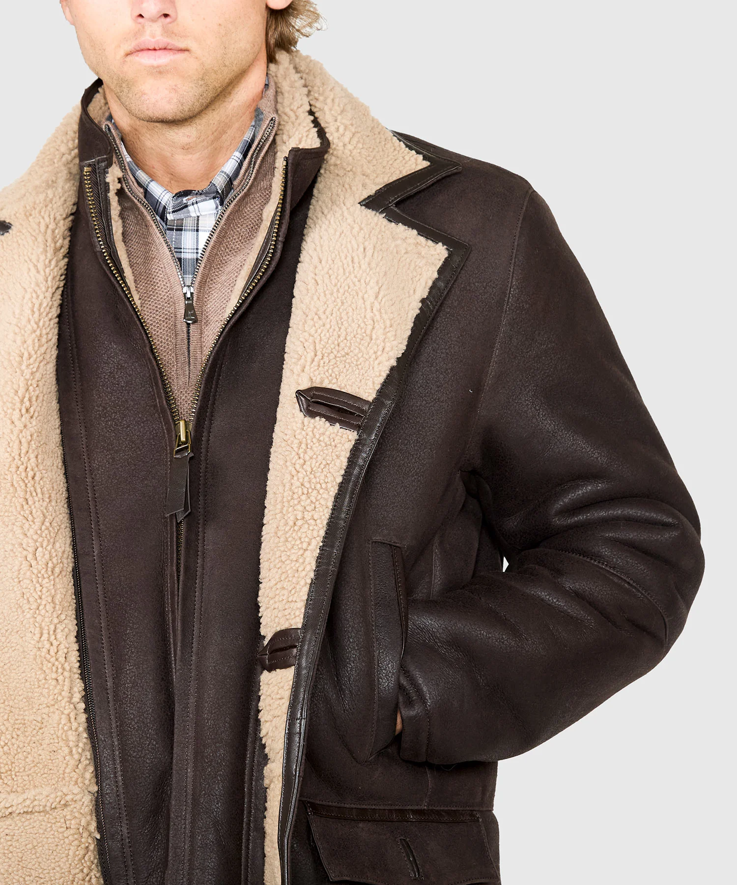 Westport Black Redding Shearling Coat - Image 6