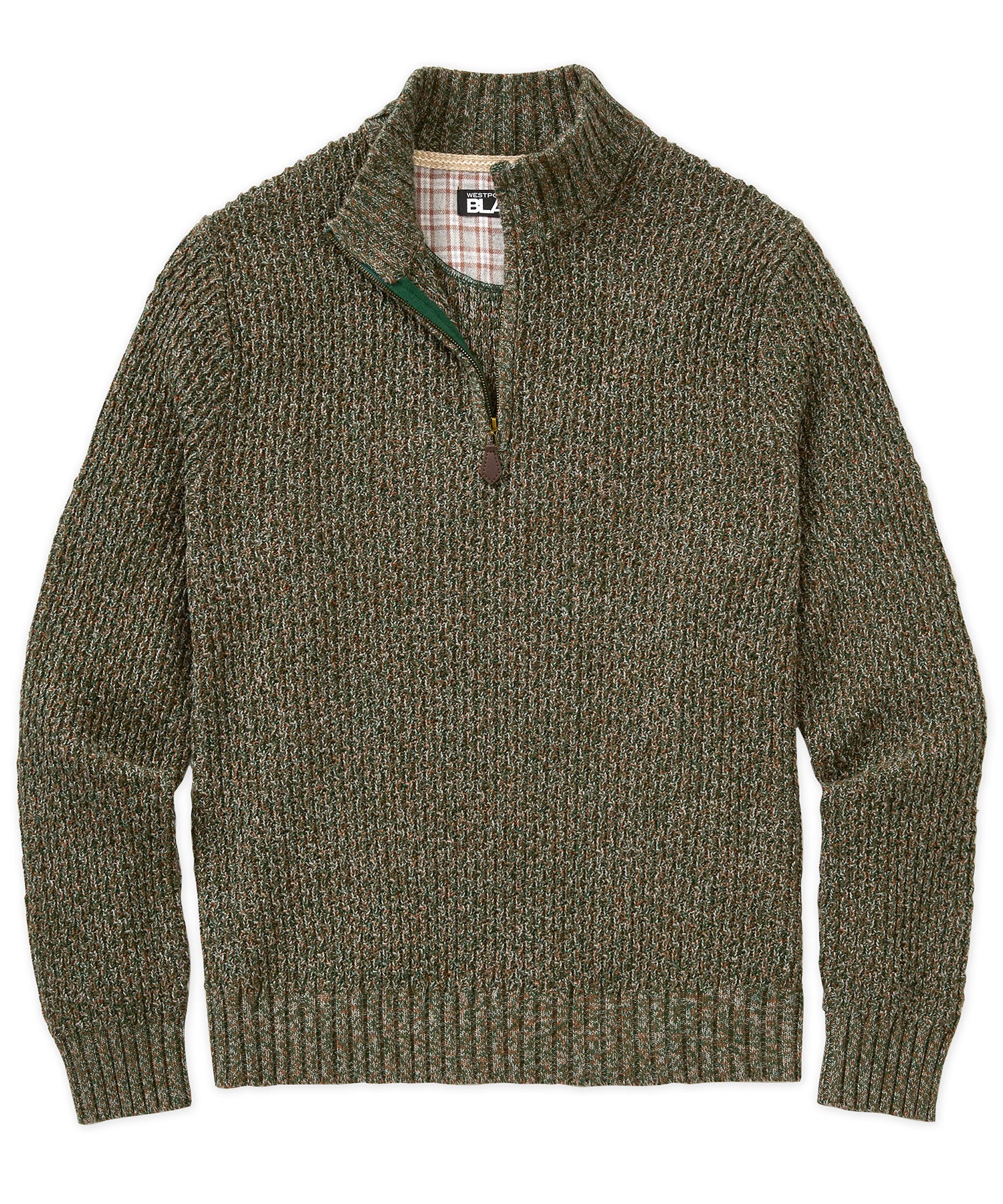 Westport Black Tri-Color Quarter Zip Sweater