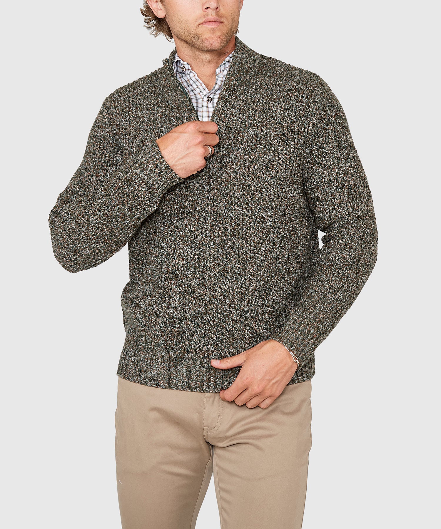Westport Black Tri-Color Quarter Zip Sweater - Image 10