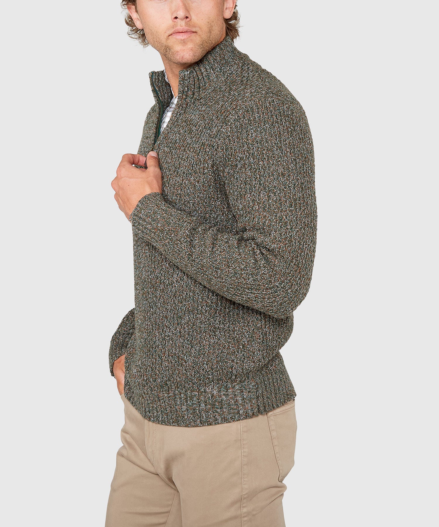 Westport Black Tri-Color Quarter Zip Sweater - Image 11