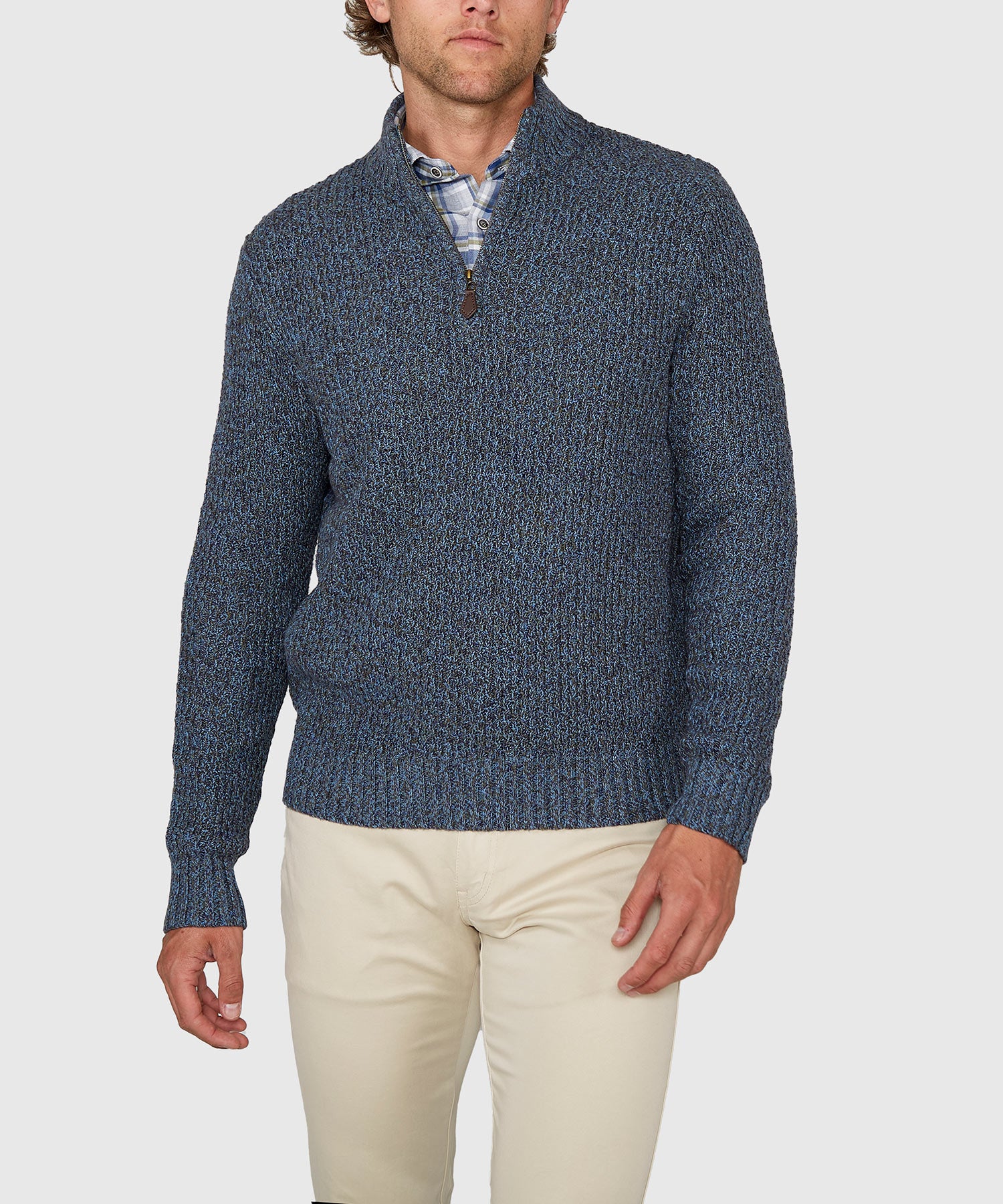 Westport Black Tri-Color Quarter Zip Sweater - Image 14