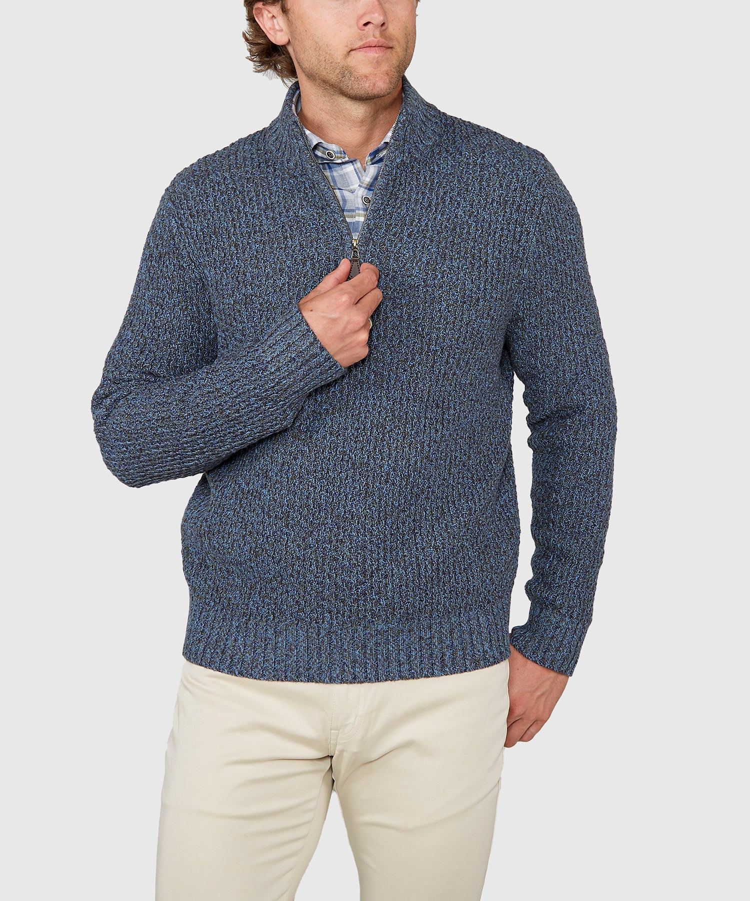 Westport Black Tri-Color Quarter Zip Sweater - Image 15