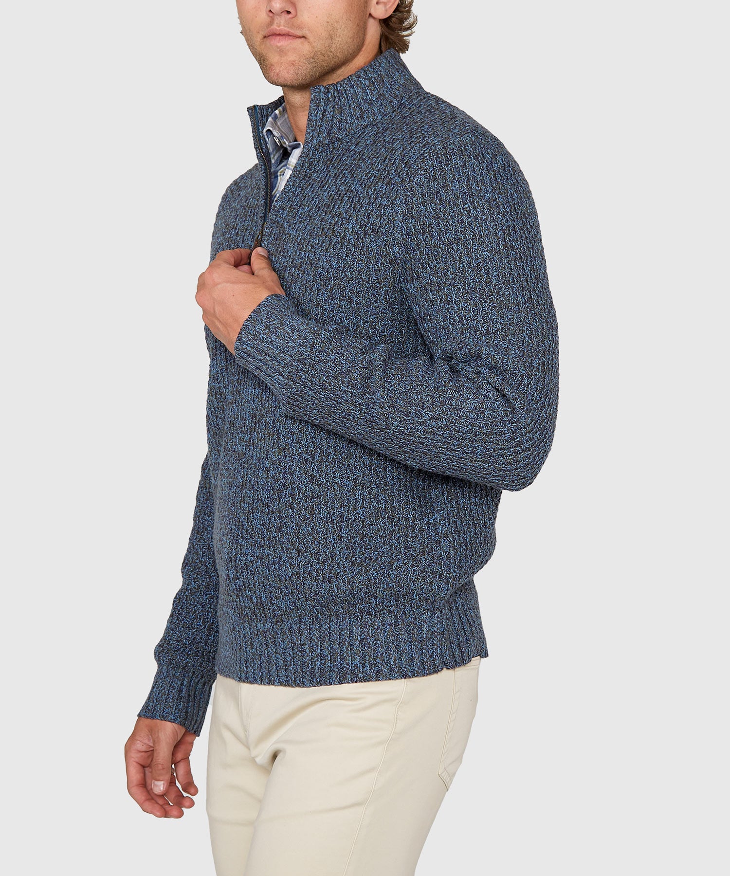 Westport Black Tri-Color Quarter Zip Sweater - Image 16