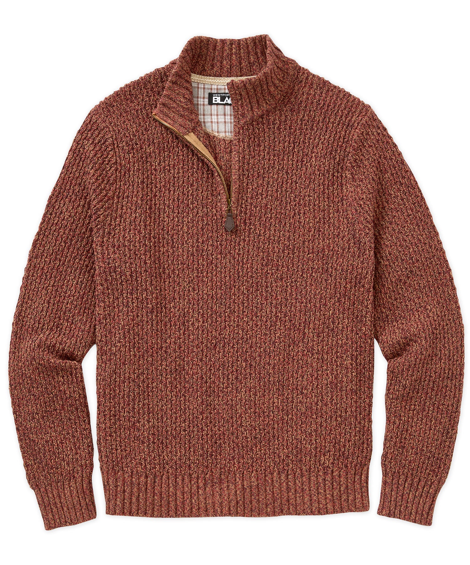 Westport Black Tri-Color Quarter Zip Sweater - Image 3