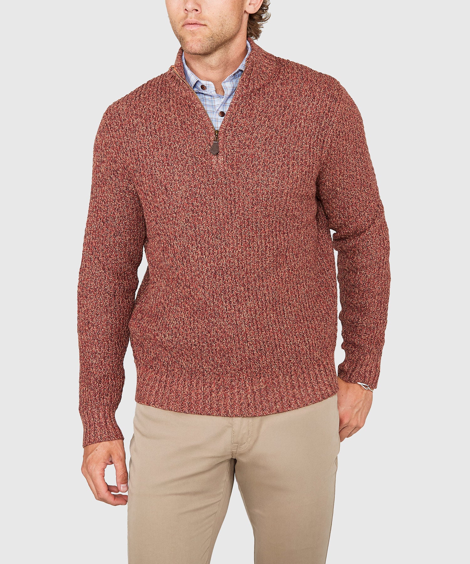 Westport Black Tri-Color Quarter Zip Sweater - Image 5