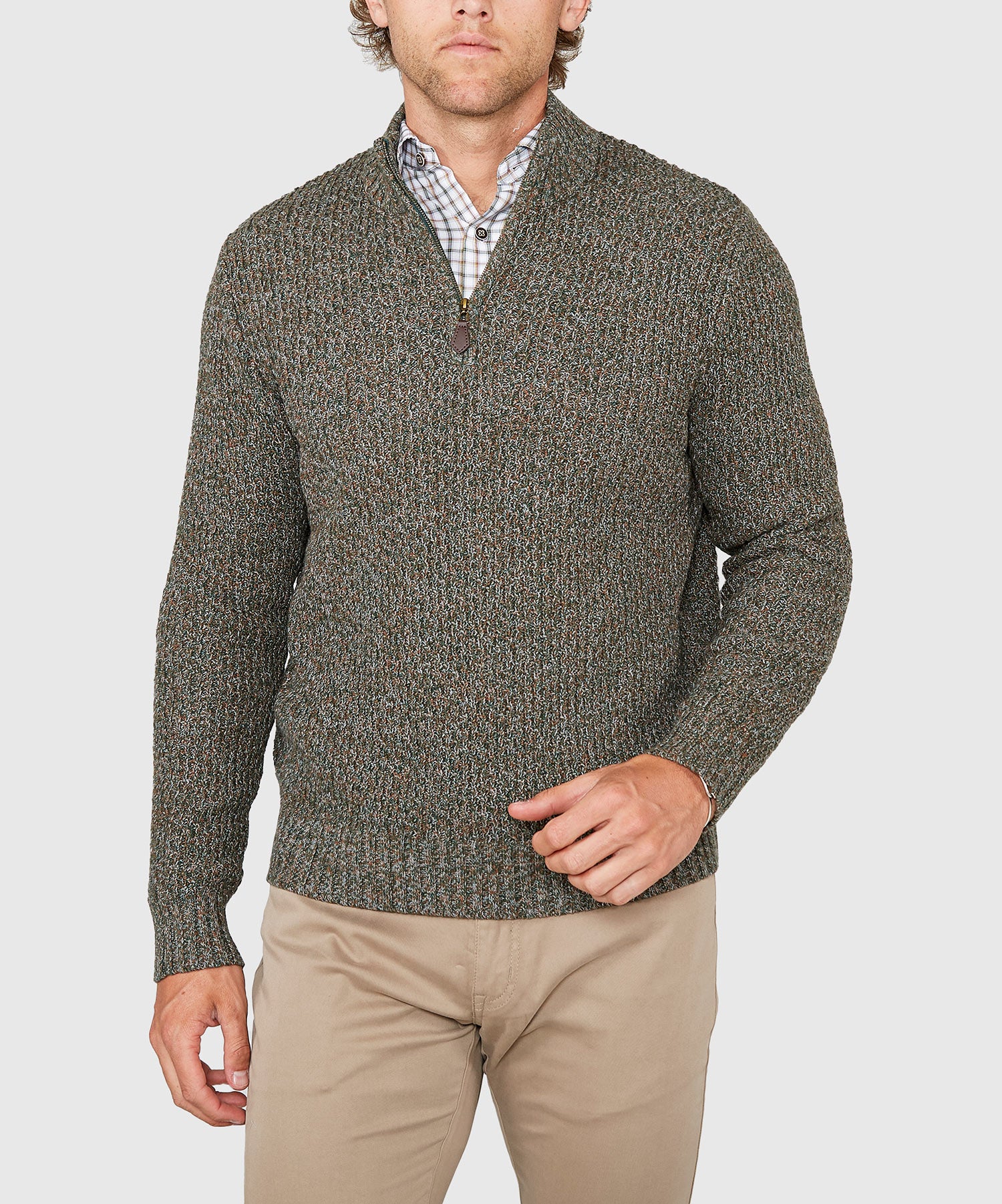 Westport Black Tri-Color Quarter Zip Sweater - Image 9